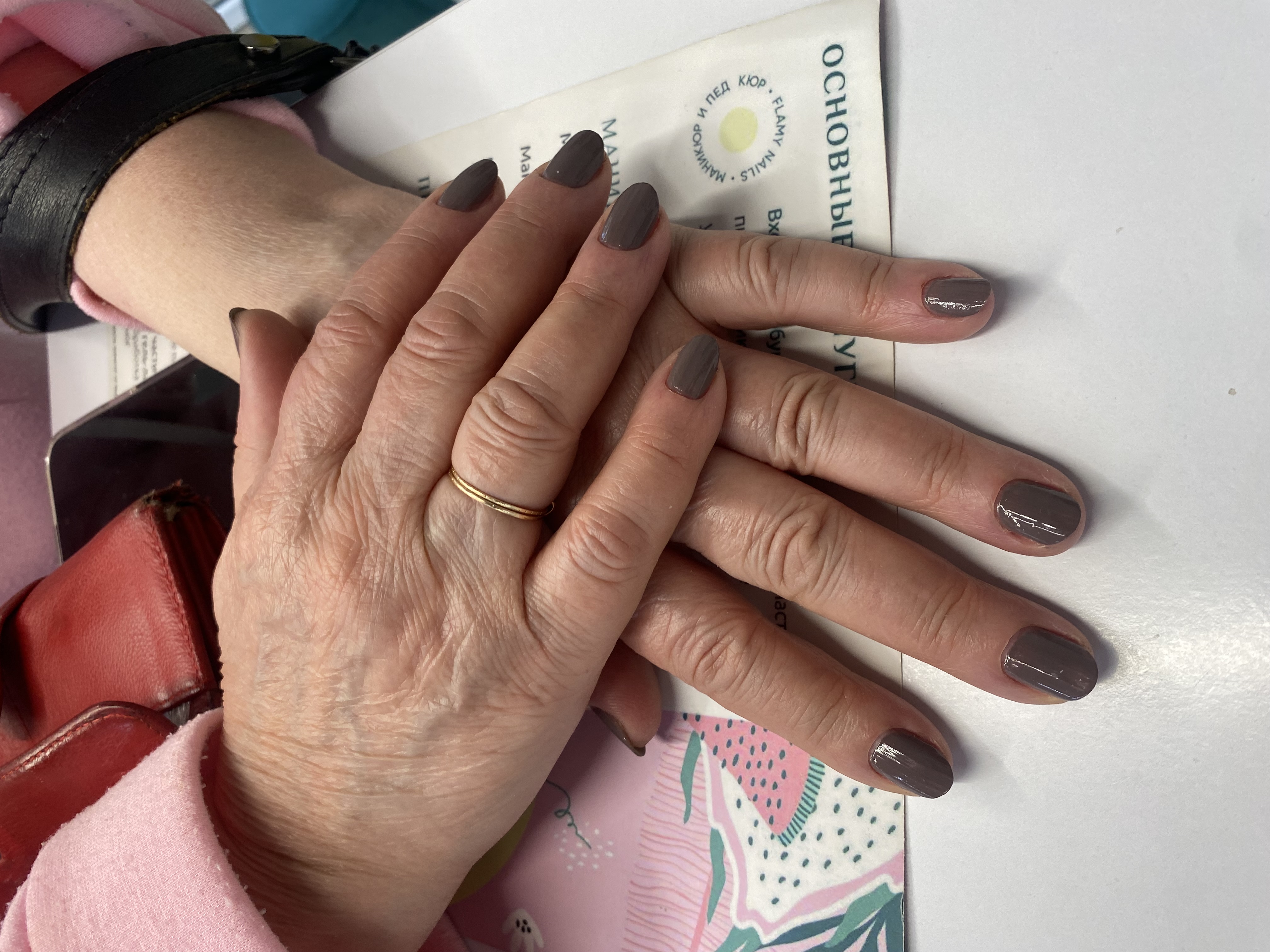 однотон, на каждый день, Маникюр, серый, разная длинна