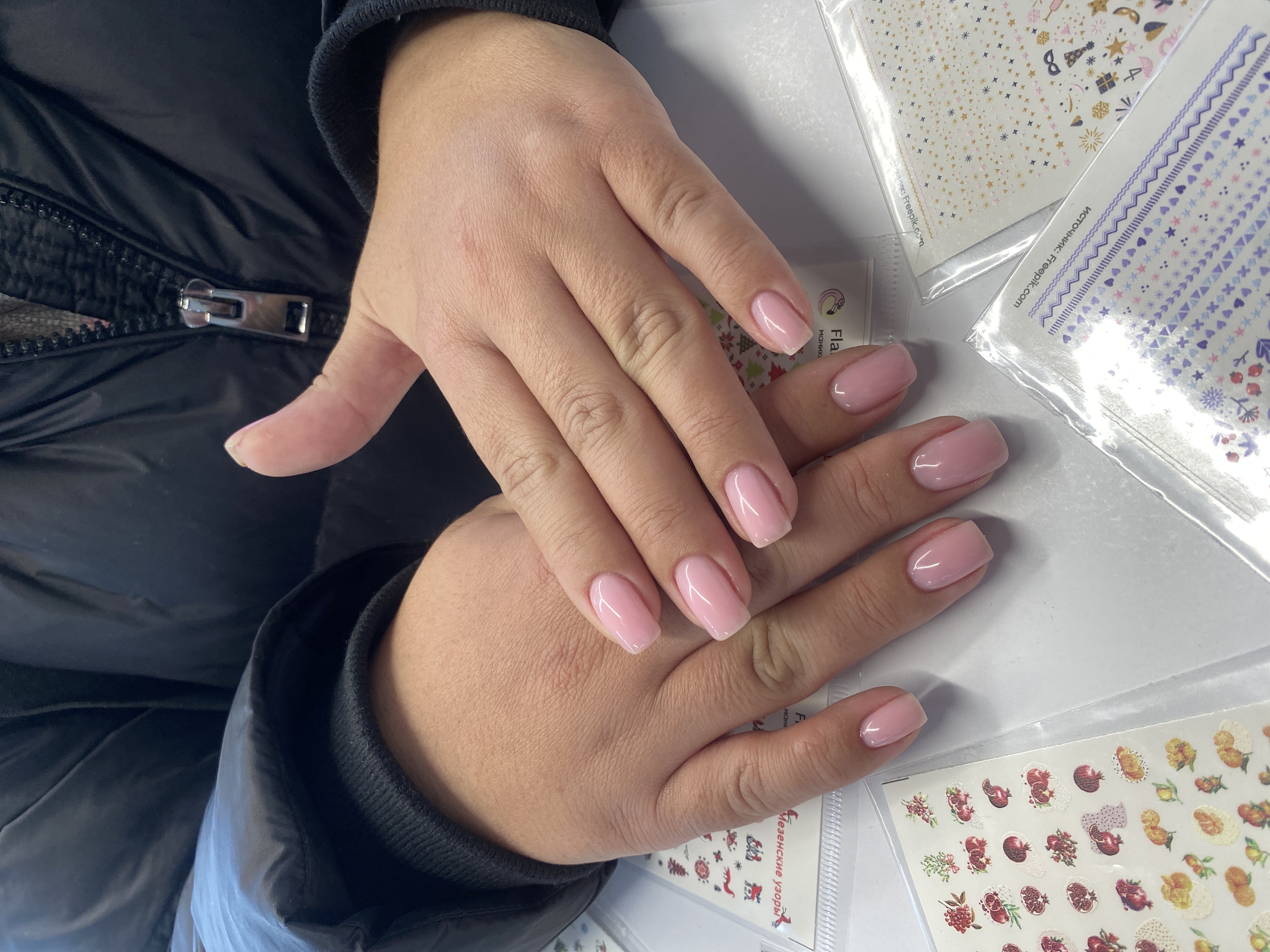 нюд, нежный, Маникюр, однотон, нежно розовый, на каждый день