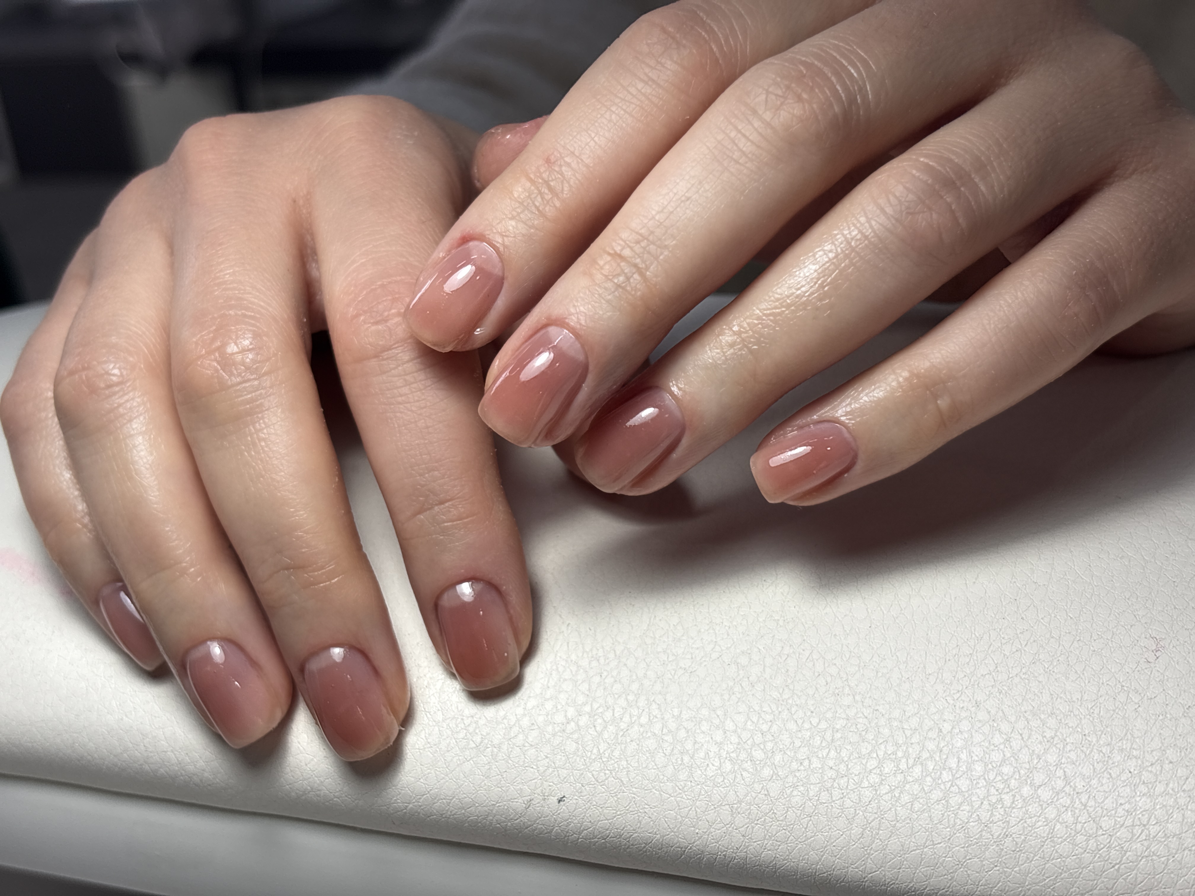 Маникюр, однотон, нюд, на каждый день, натуральный