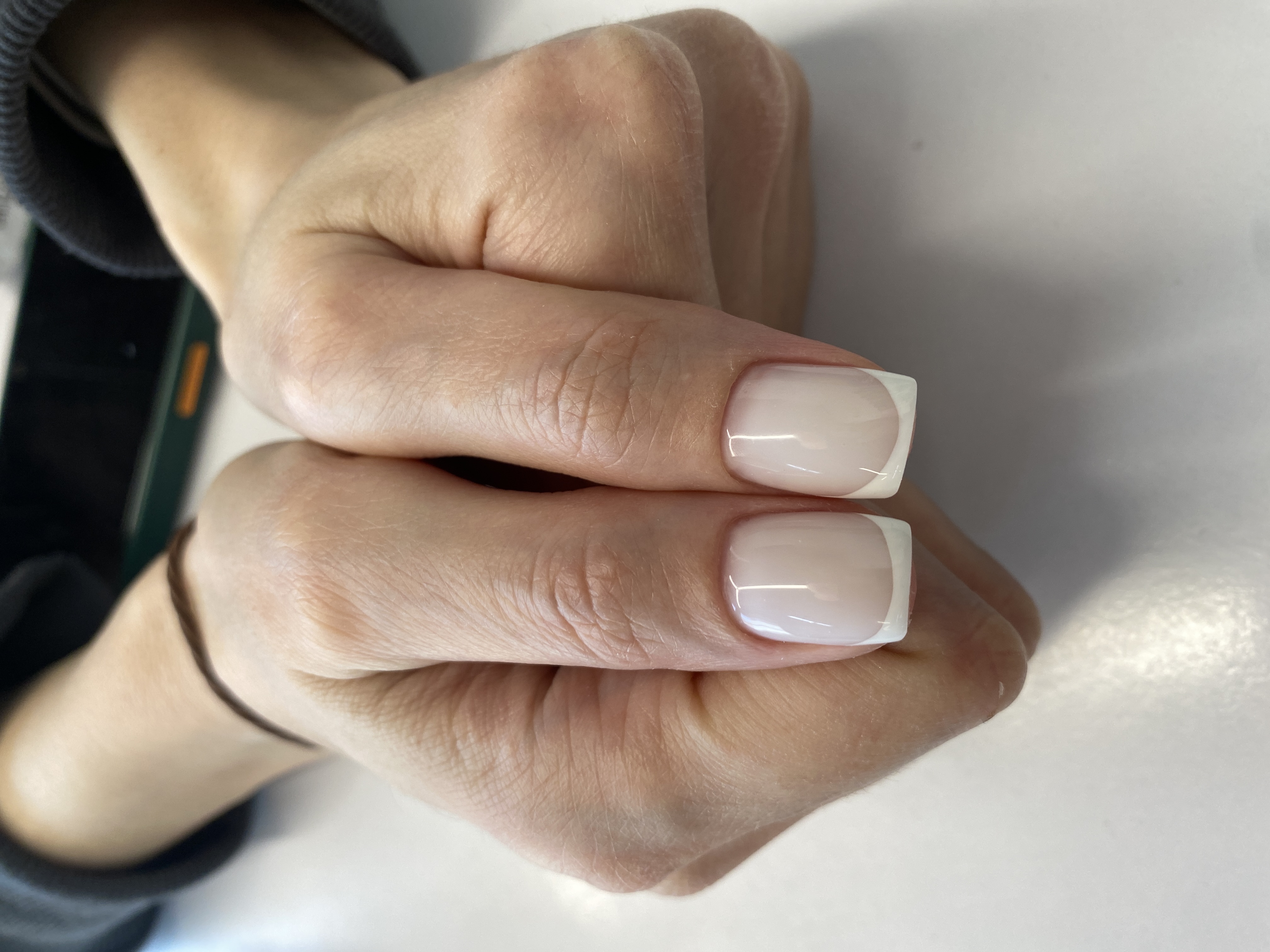 дизайн, френч классический, нежный, Маникюр, молочный, на каждый день