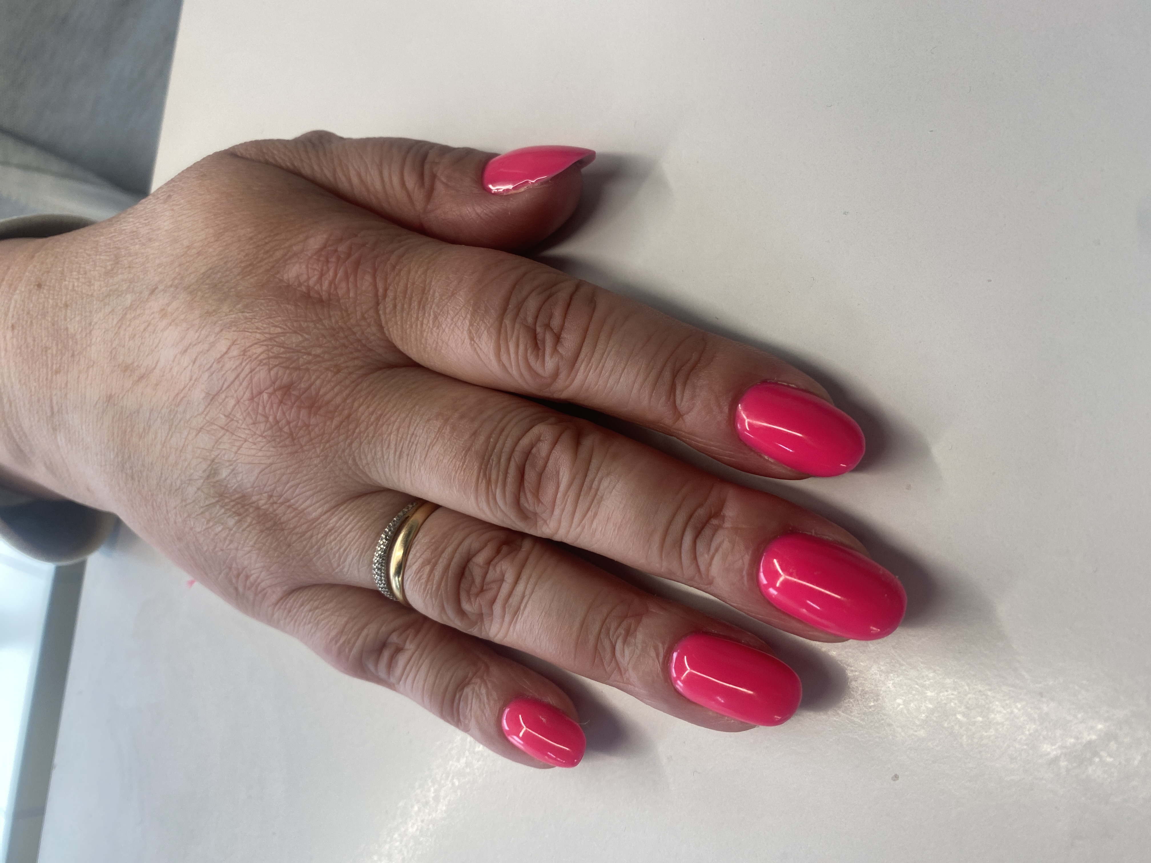 однотон, Маникюр, на каждый день, фуксия