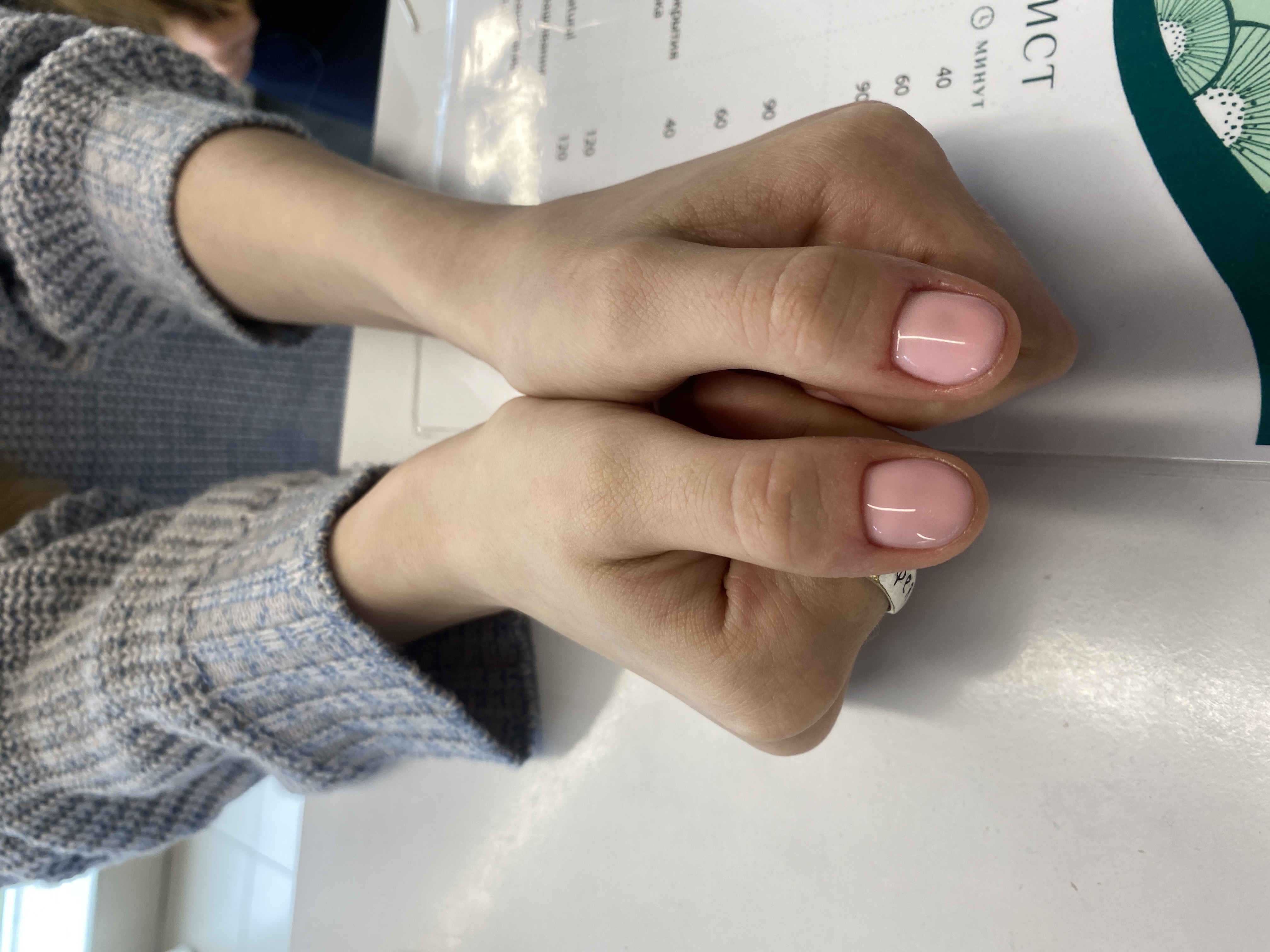 однотон, Маникюр, на каждый день, розовый