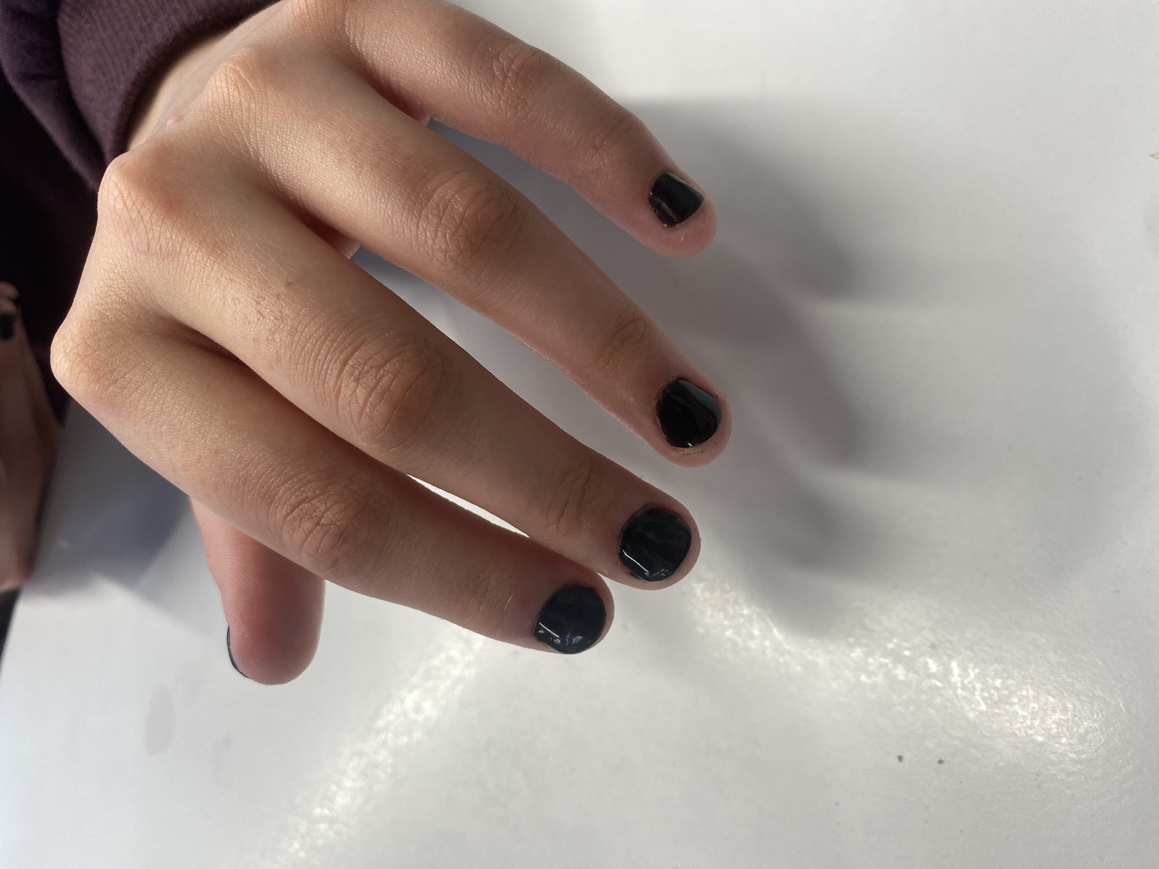 однотон, на каждый день, Маникюр, заусеницы, черный