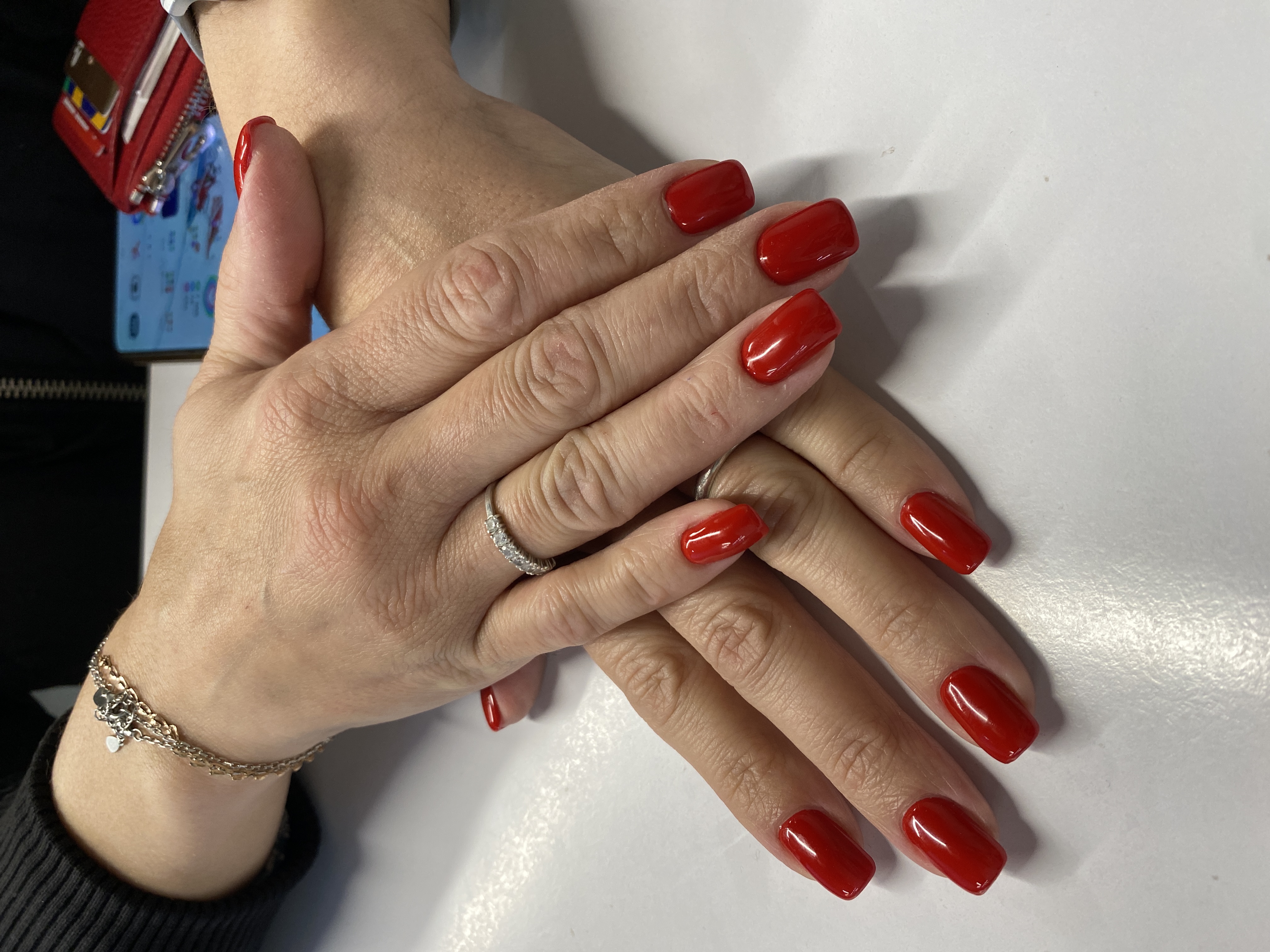 Маникюр, однотон, бордовый, на каждый день