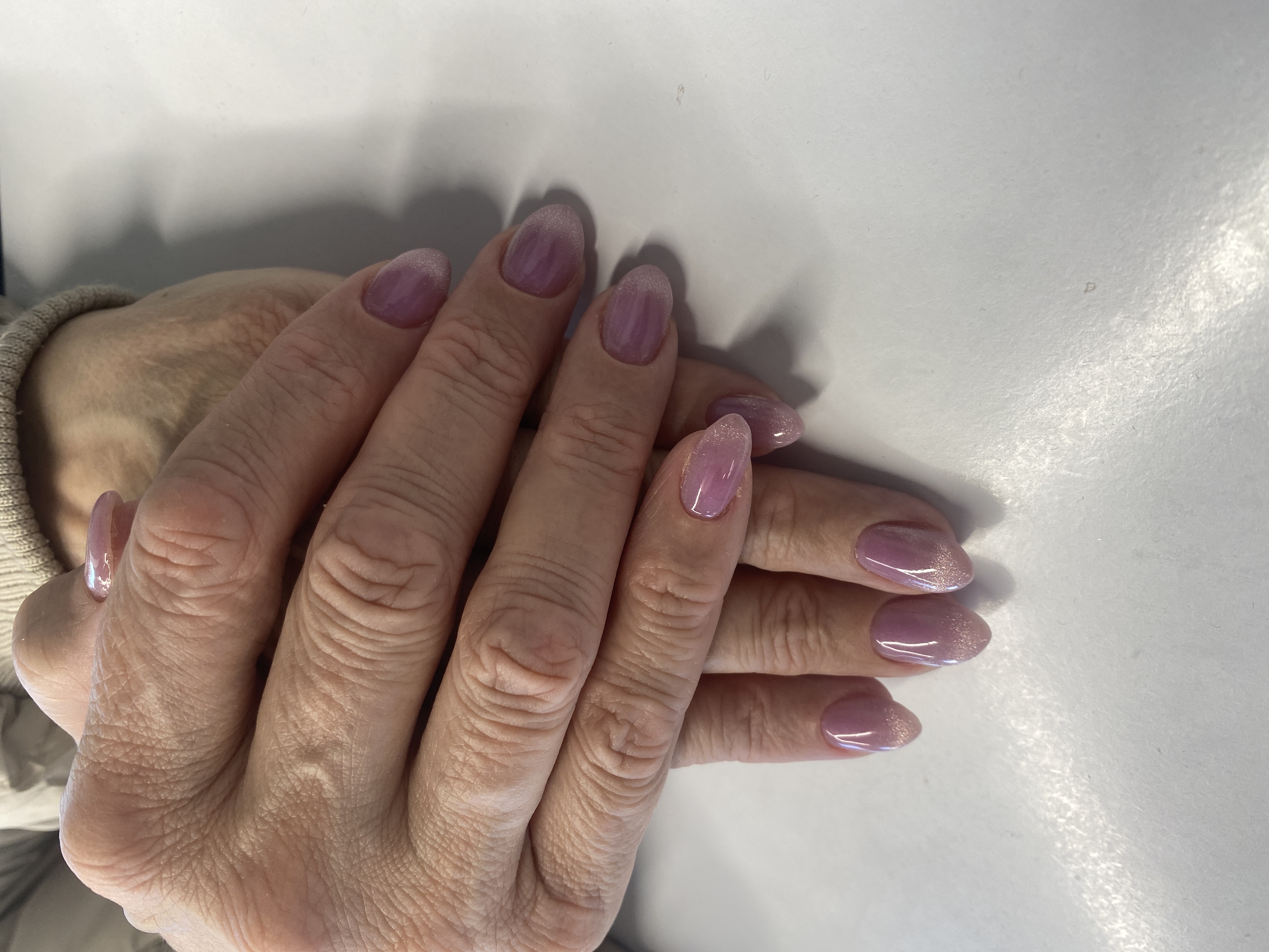 френч, сиреневый, дизайн, Маникюр, нежный, на каждый день, блестки