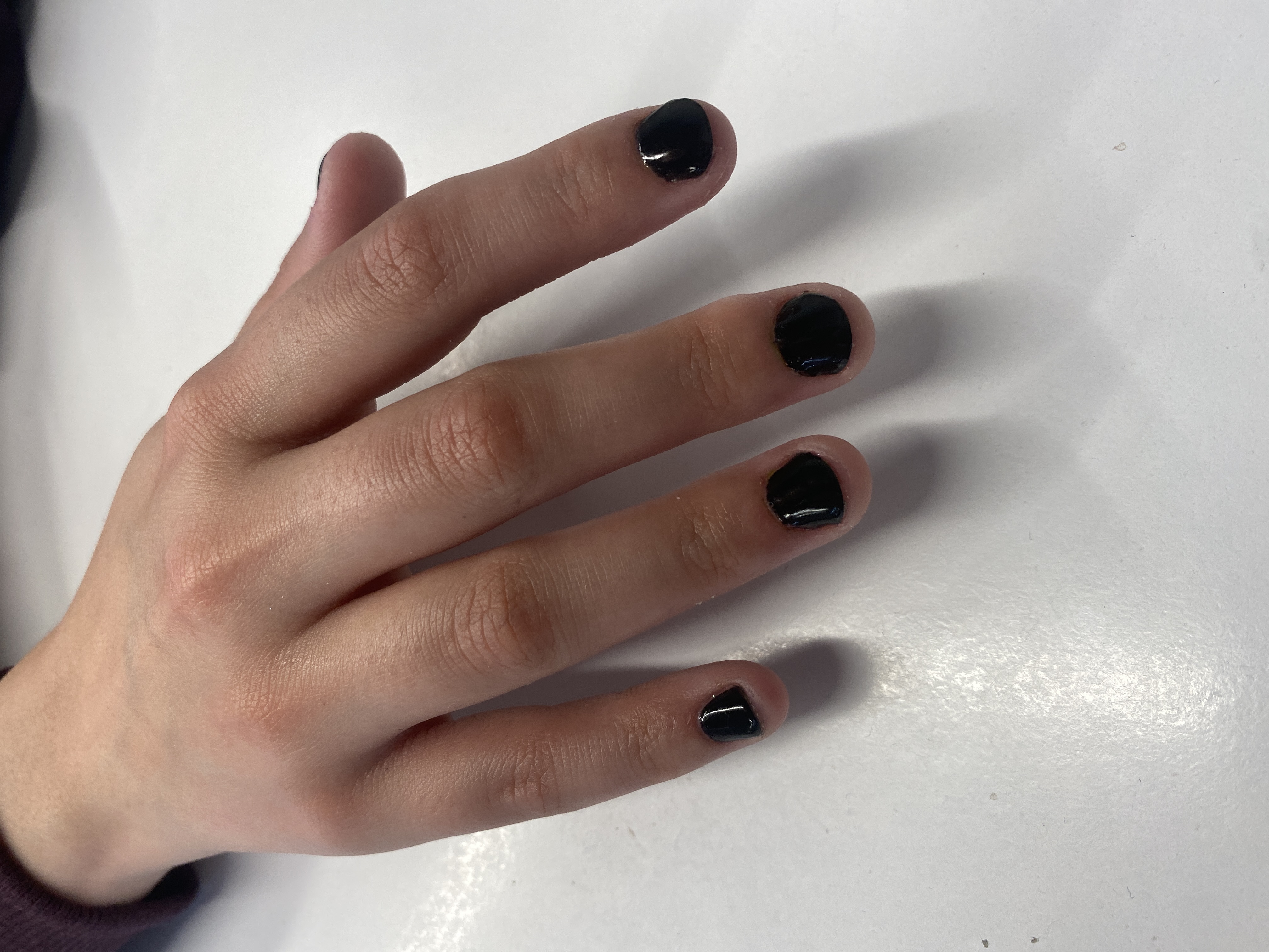 однотон, на каждый день, Маникюр, заусеницы, черный