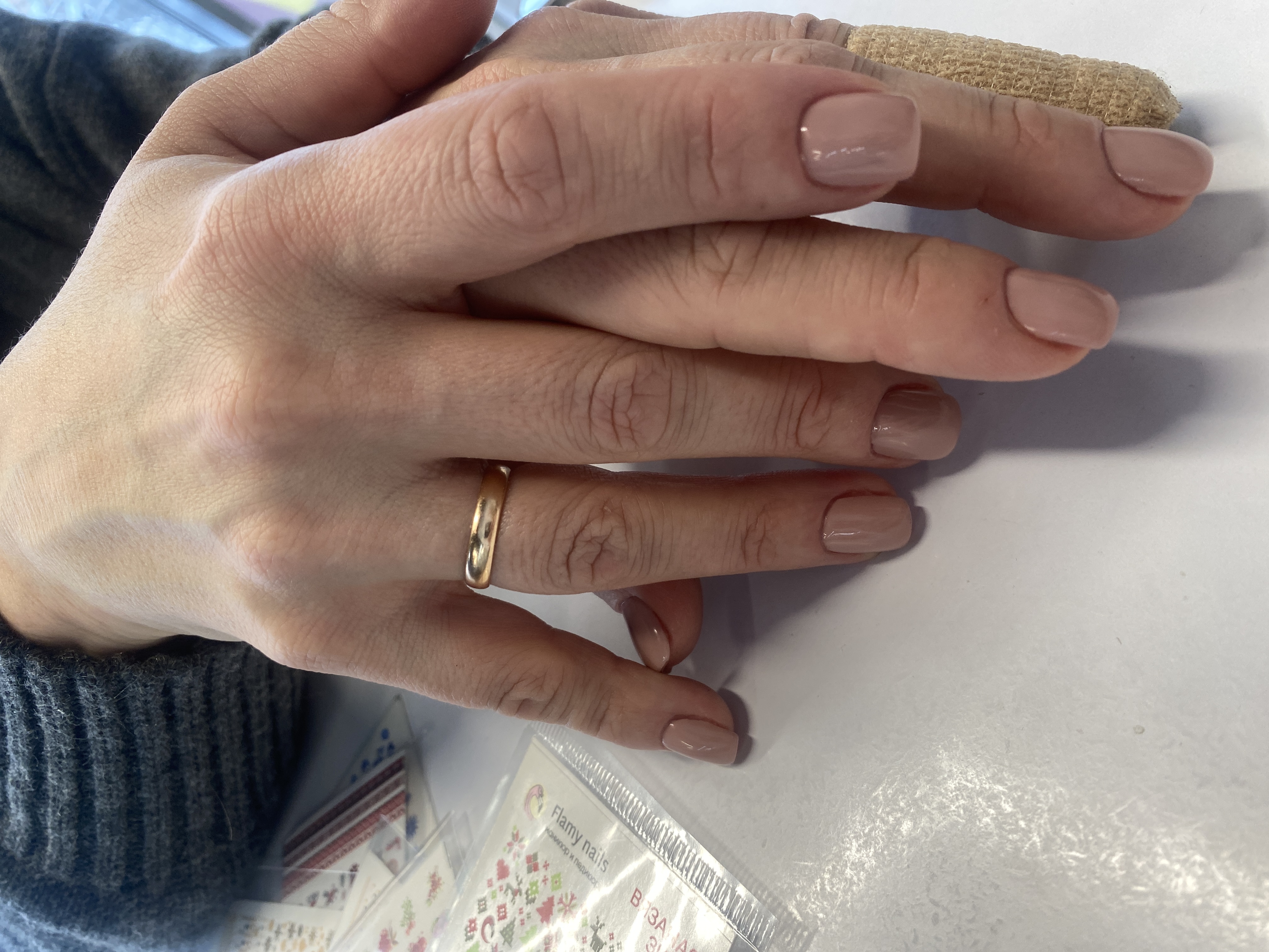 нюд, Маникюр, однотон, пудровый, на каждый день