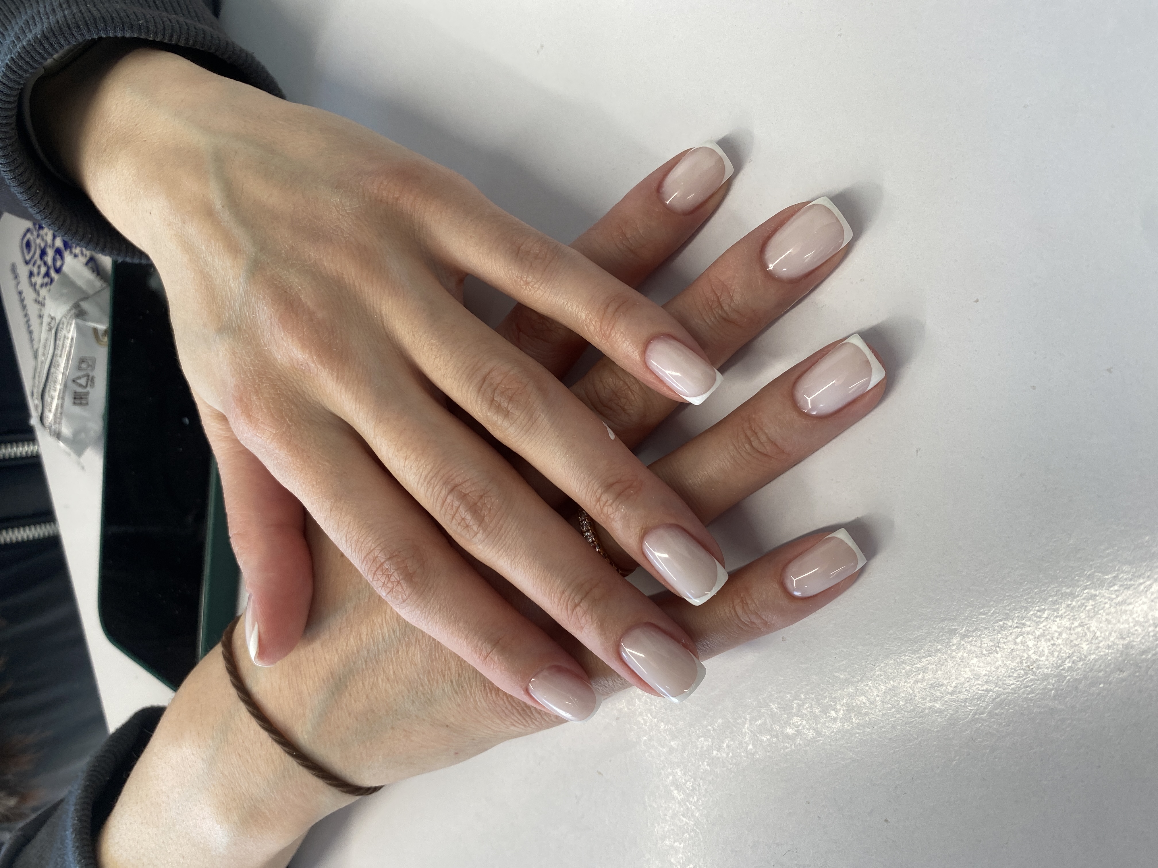 дизайн, френч классический, нежный, Маникюр, молочный, на каждый день