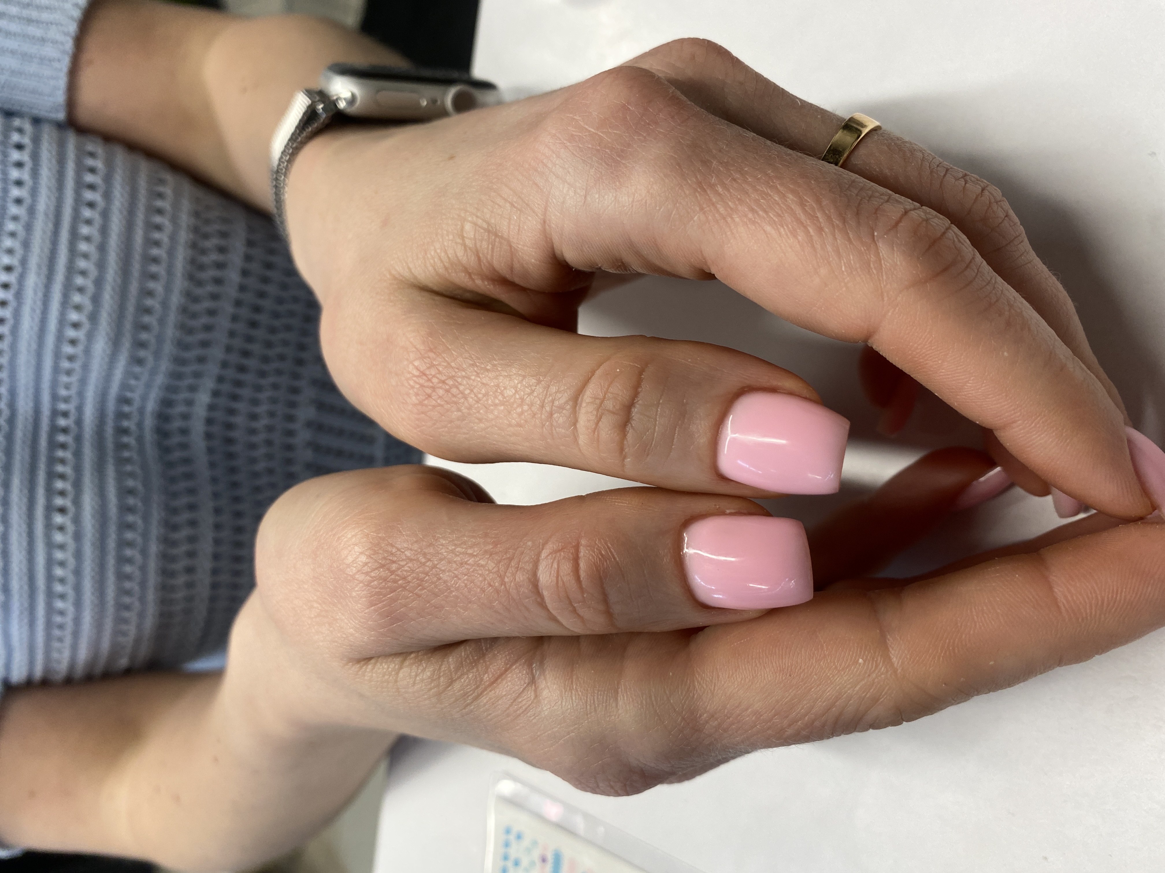 Маникюр, нюд, однотон, нежный, пудровый, на каждый день