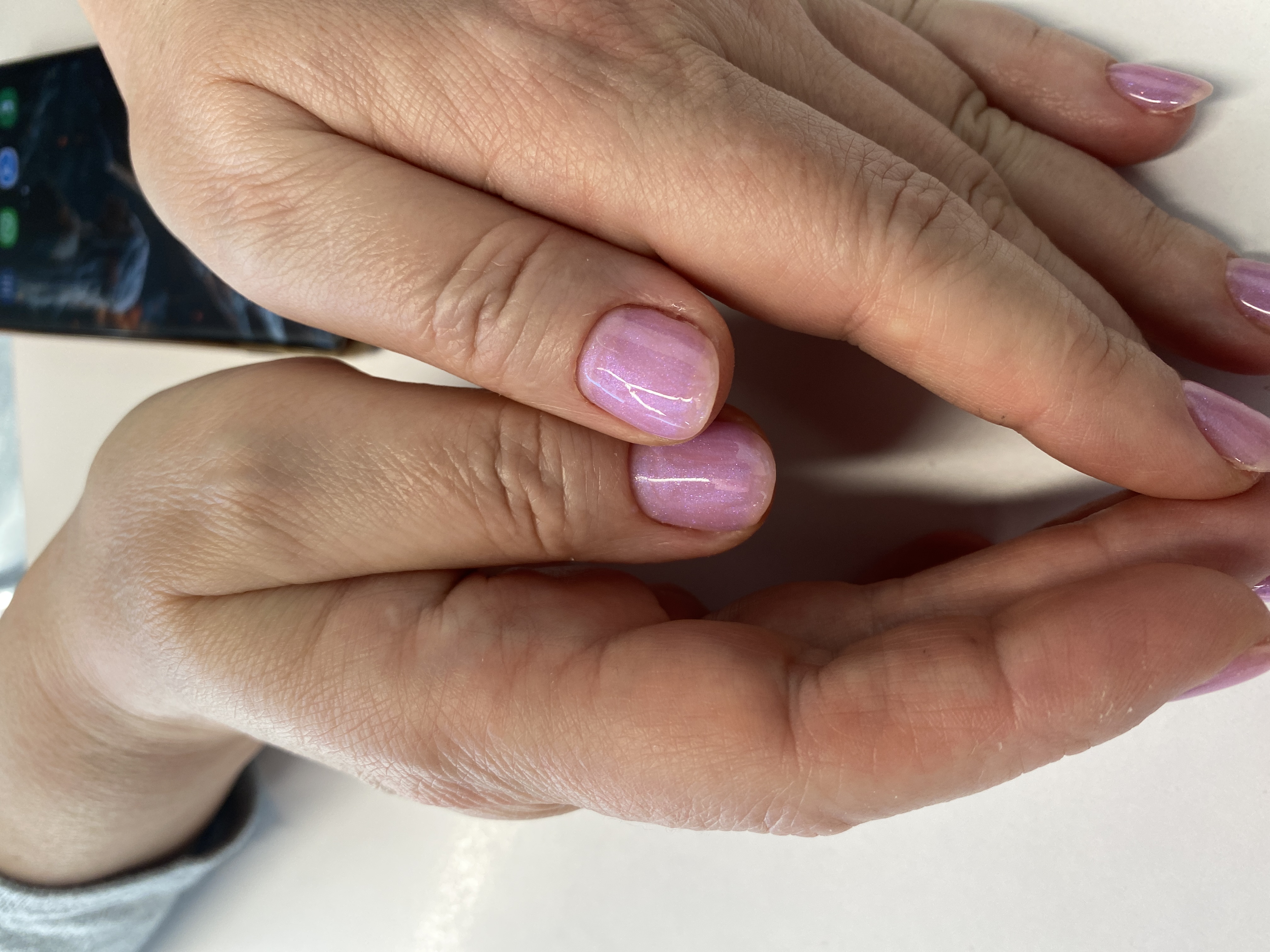 лак с блестками, однотон, Маникюр, нежный, сиреневый, на каждый день