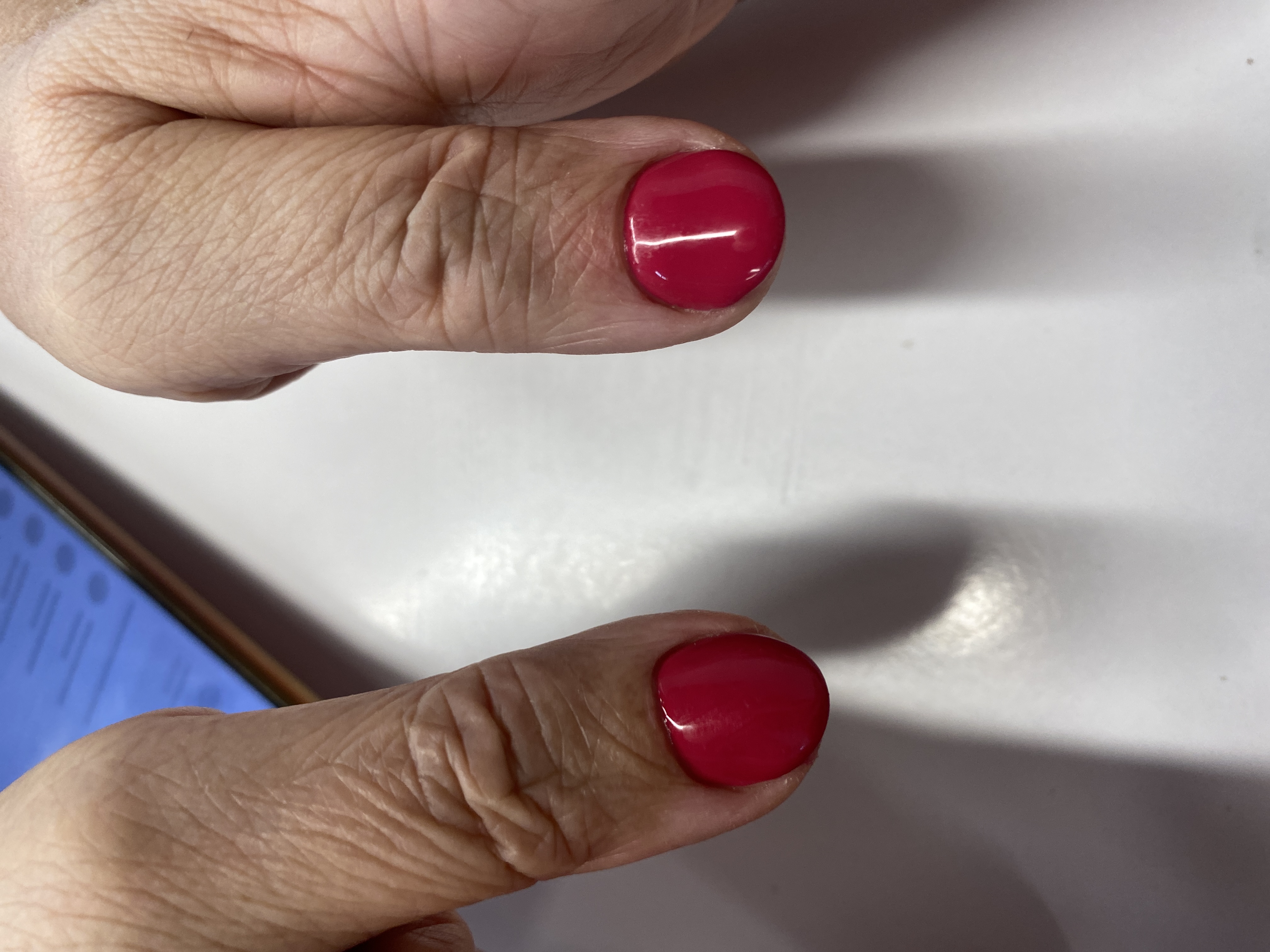 Маникюр, однотон, брусника, на каждый день