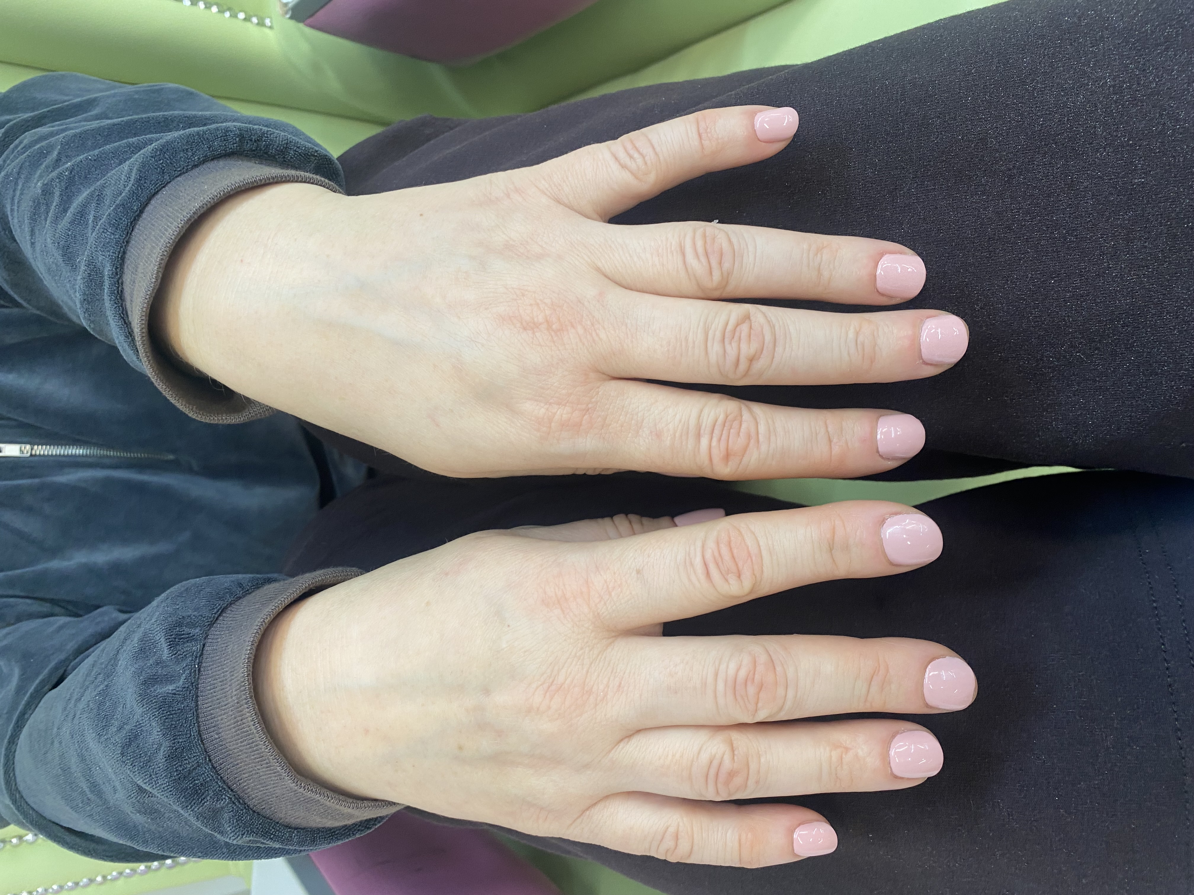 Маникюр, однотон, на каждый день, молочный