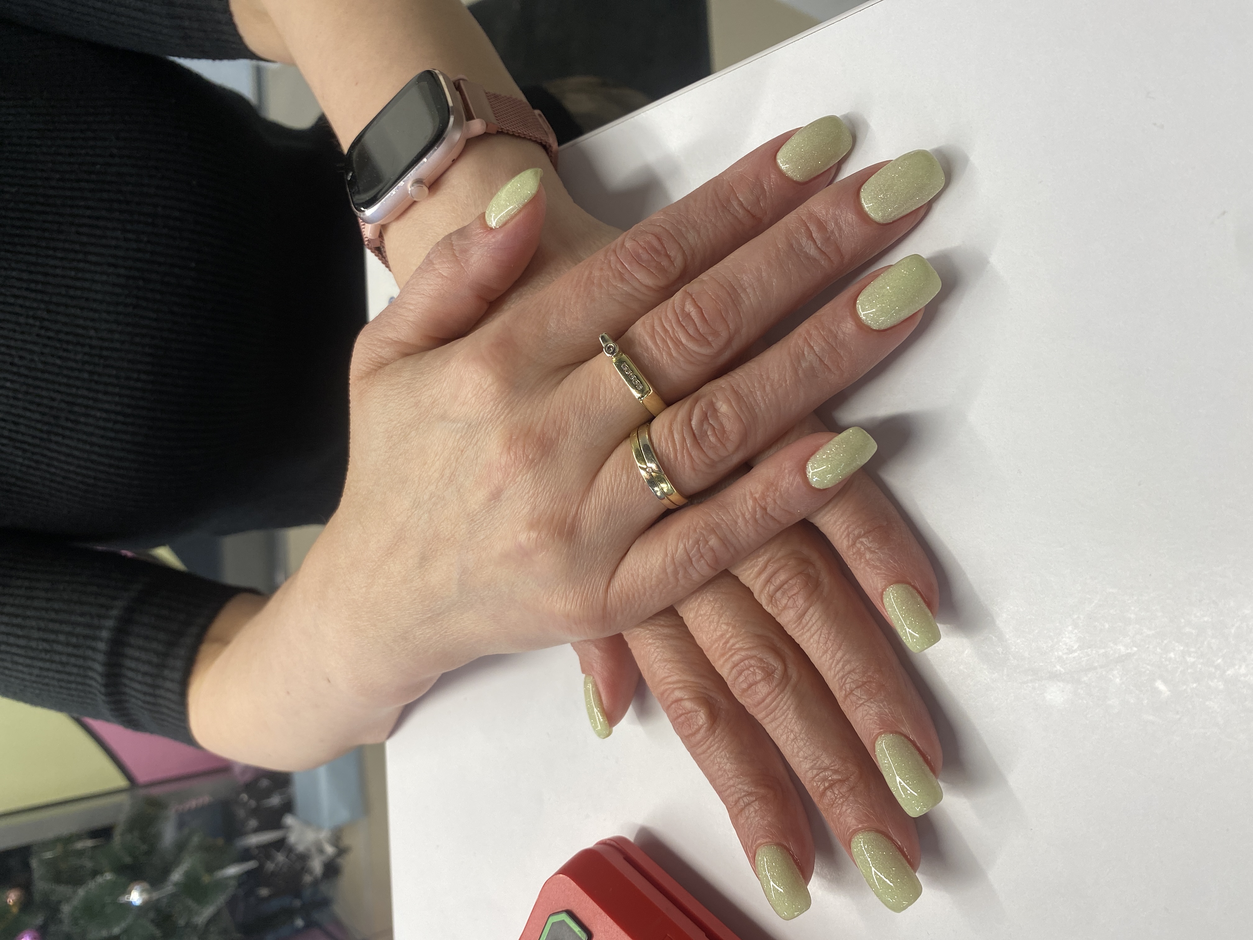 однотон, Маникюр, лак с блестками, нюд, на каждый день, салатовый