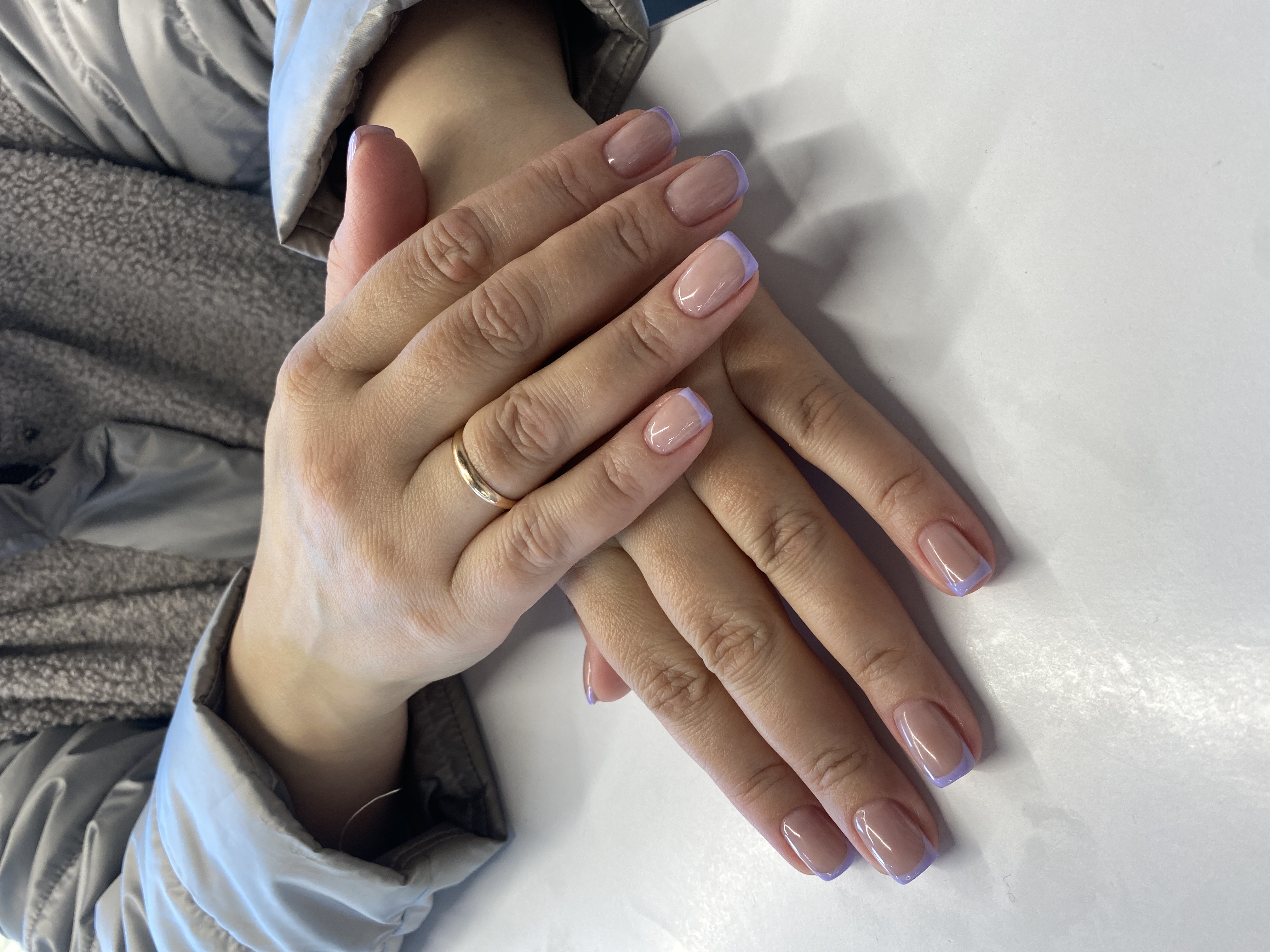 френч, Маникюр, на каждый день, дизайн, натуральный, нюд