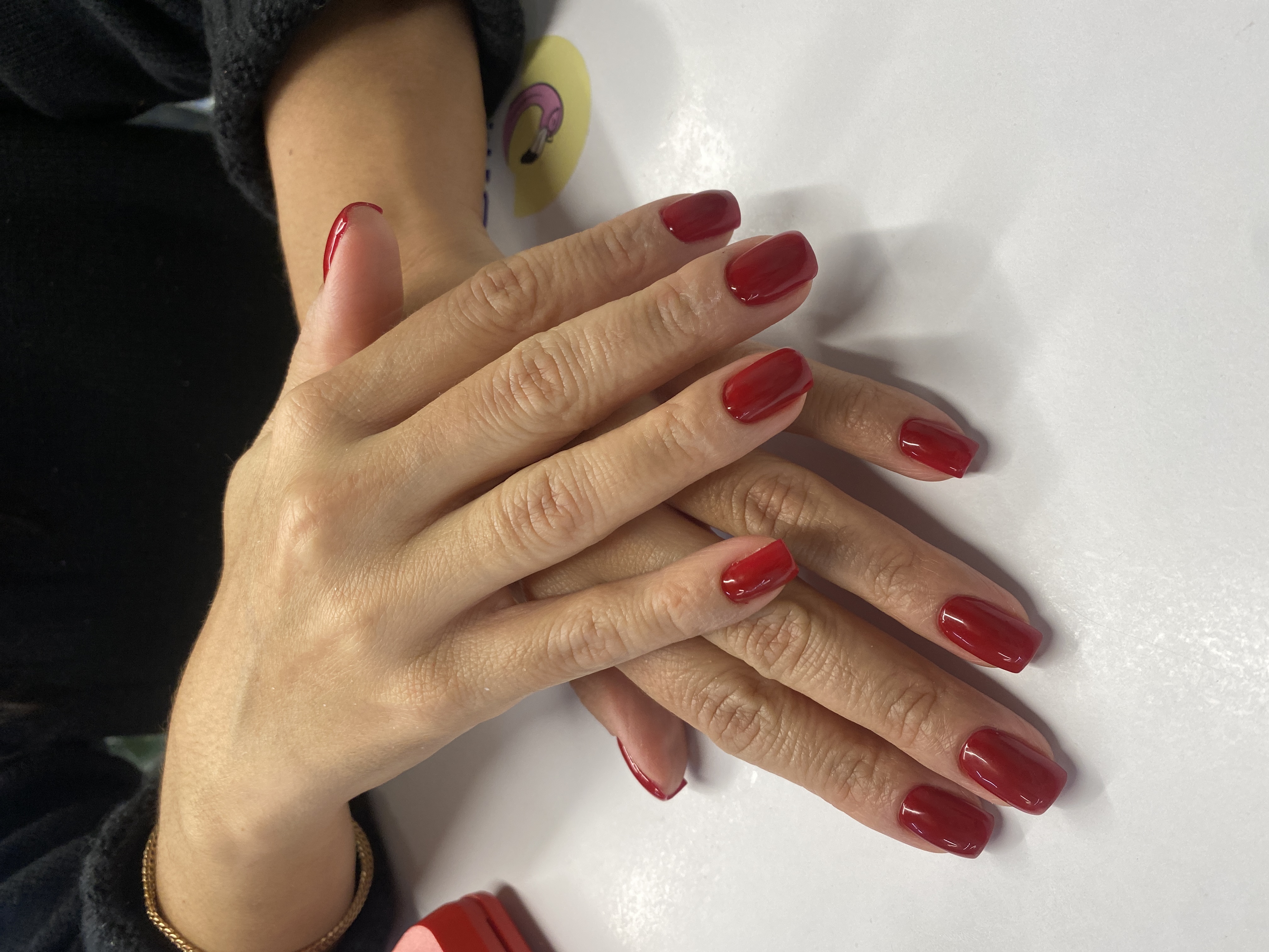 винный, Маникюр, однотон, на каждый день