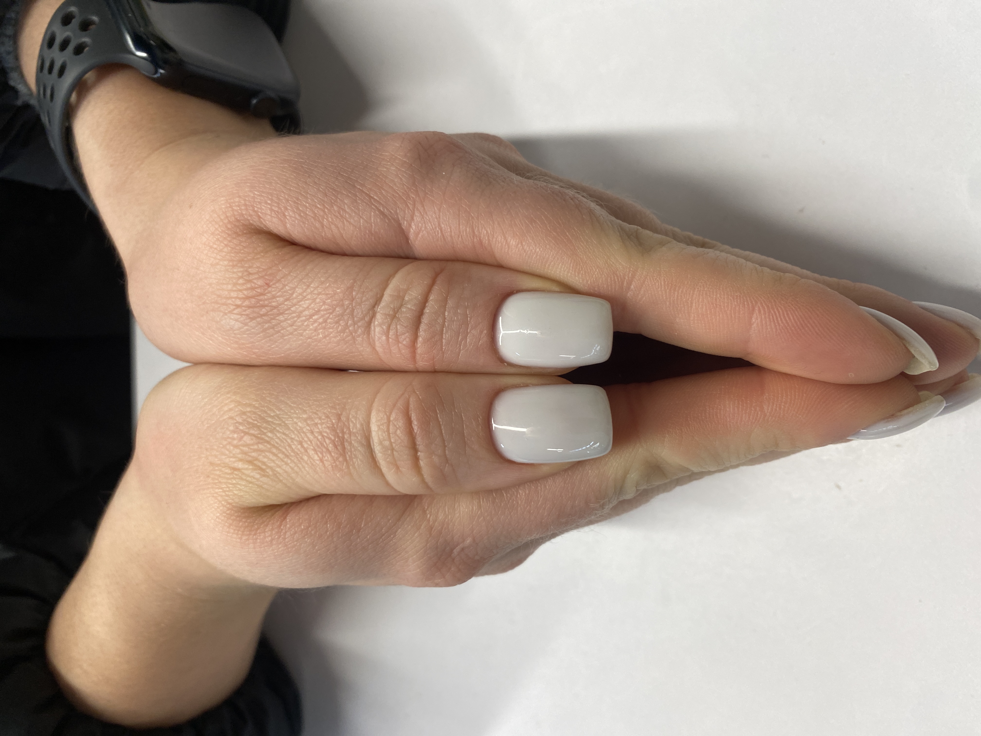 однотон, нюд, Маникюр, белый, на каждый день