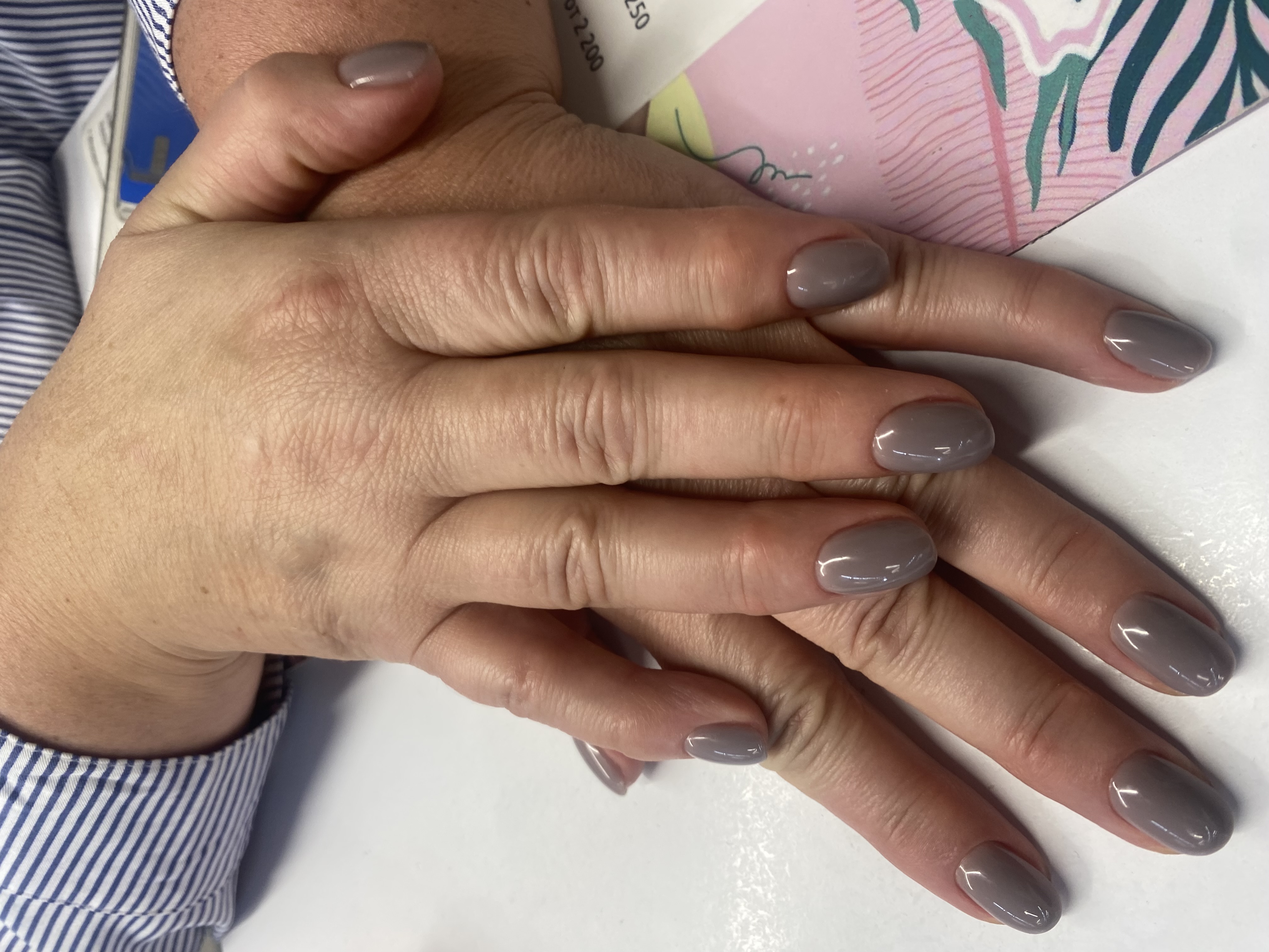 на каждый день, однотон, Маникюр, серый, нюд