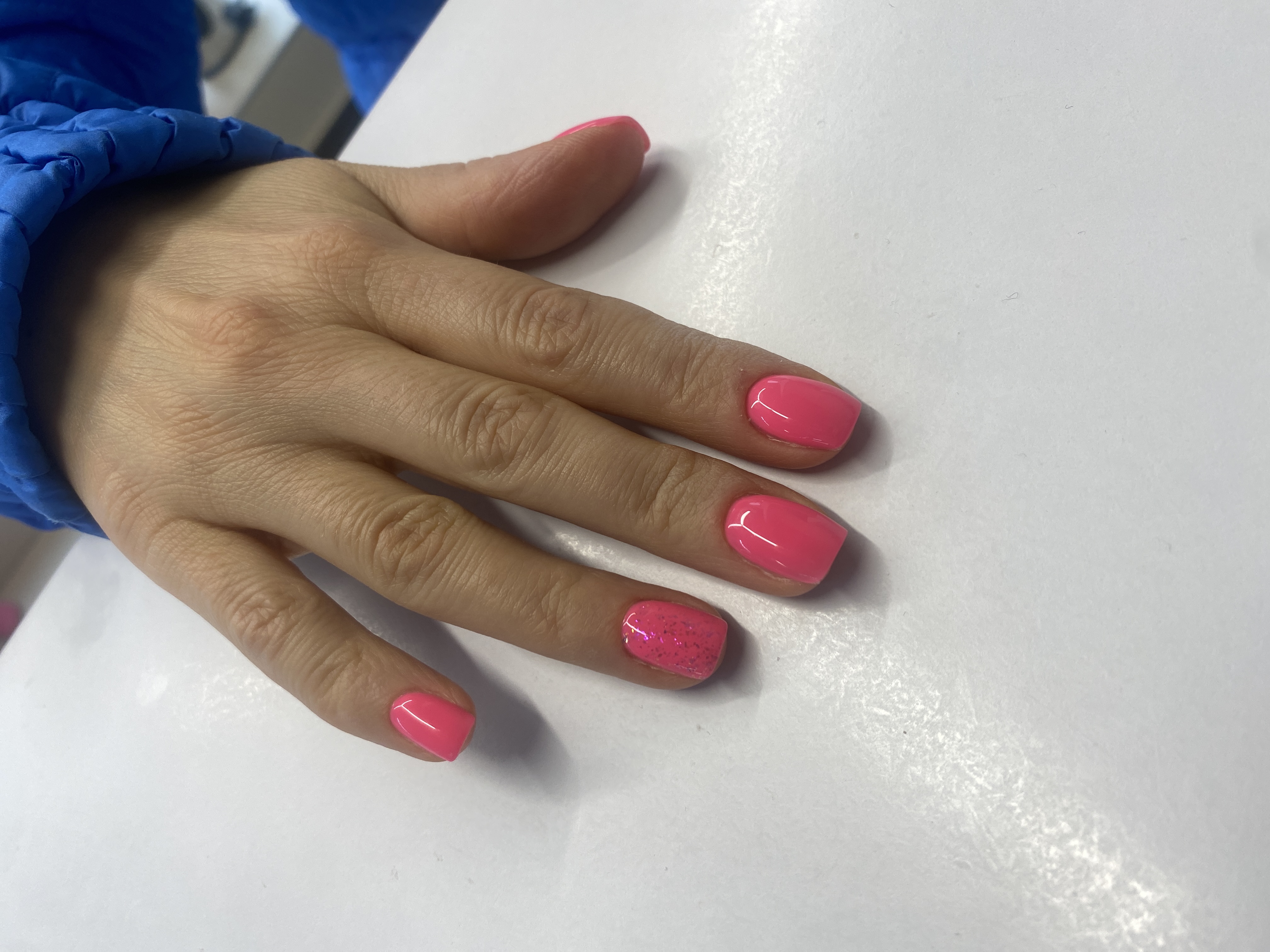 нюд, однотон, Маникюр, розовый, на каждый день