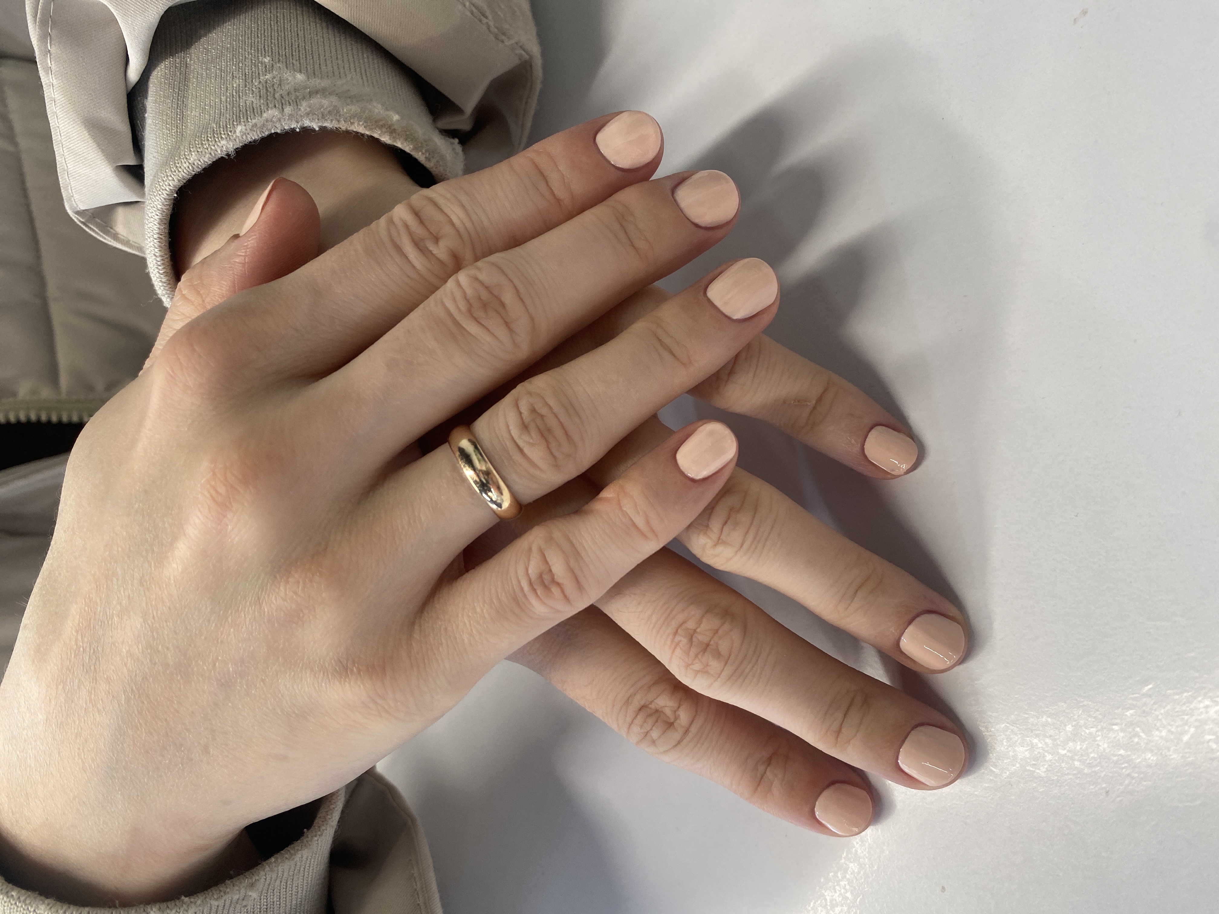 однотон, Маникюр, на каждый день, нюд, молочный