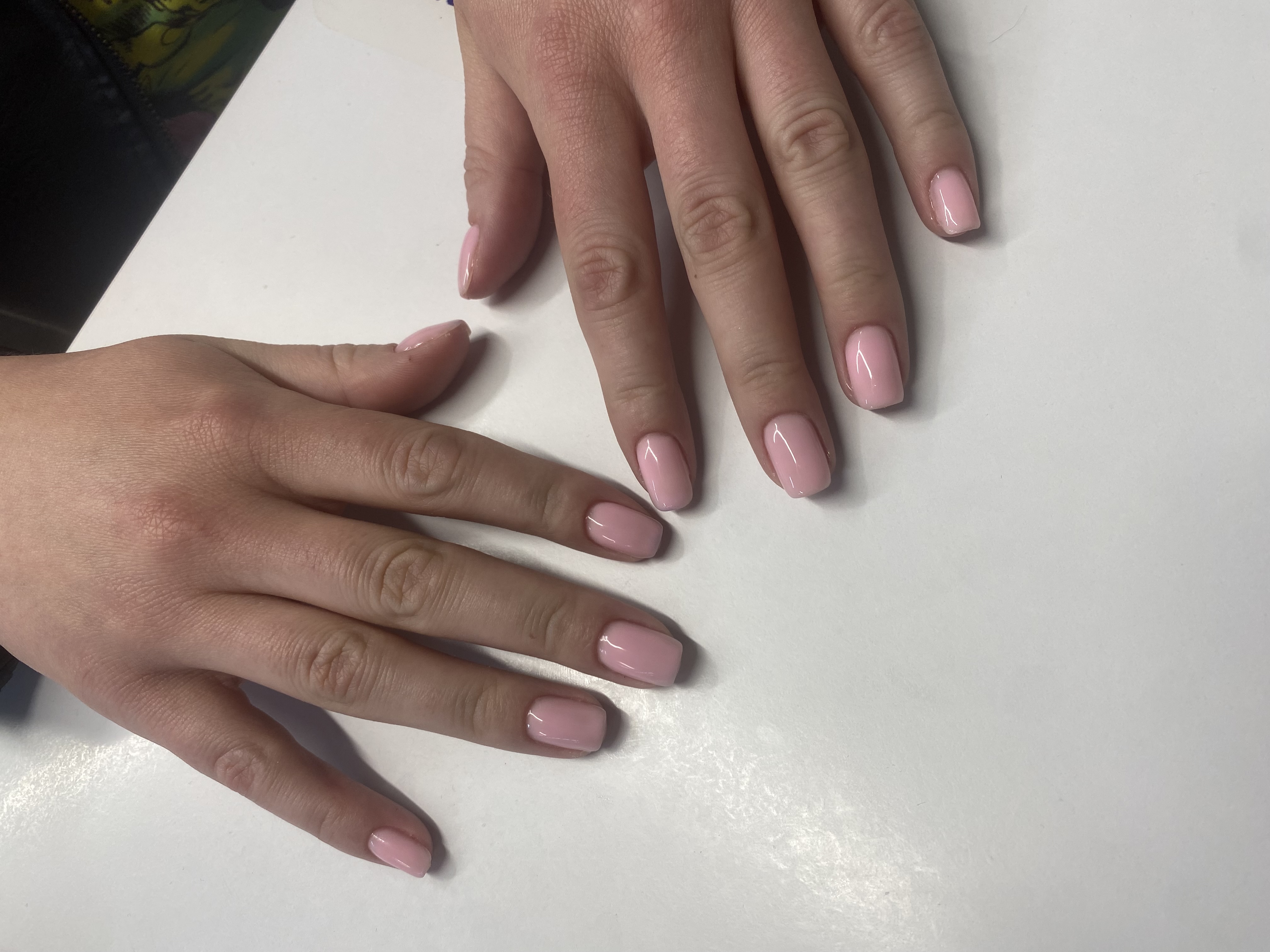 нюд, нежный, однотон, Маникюр, пудровый, на каждый день