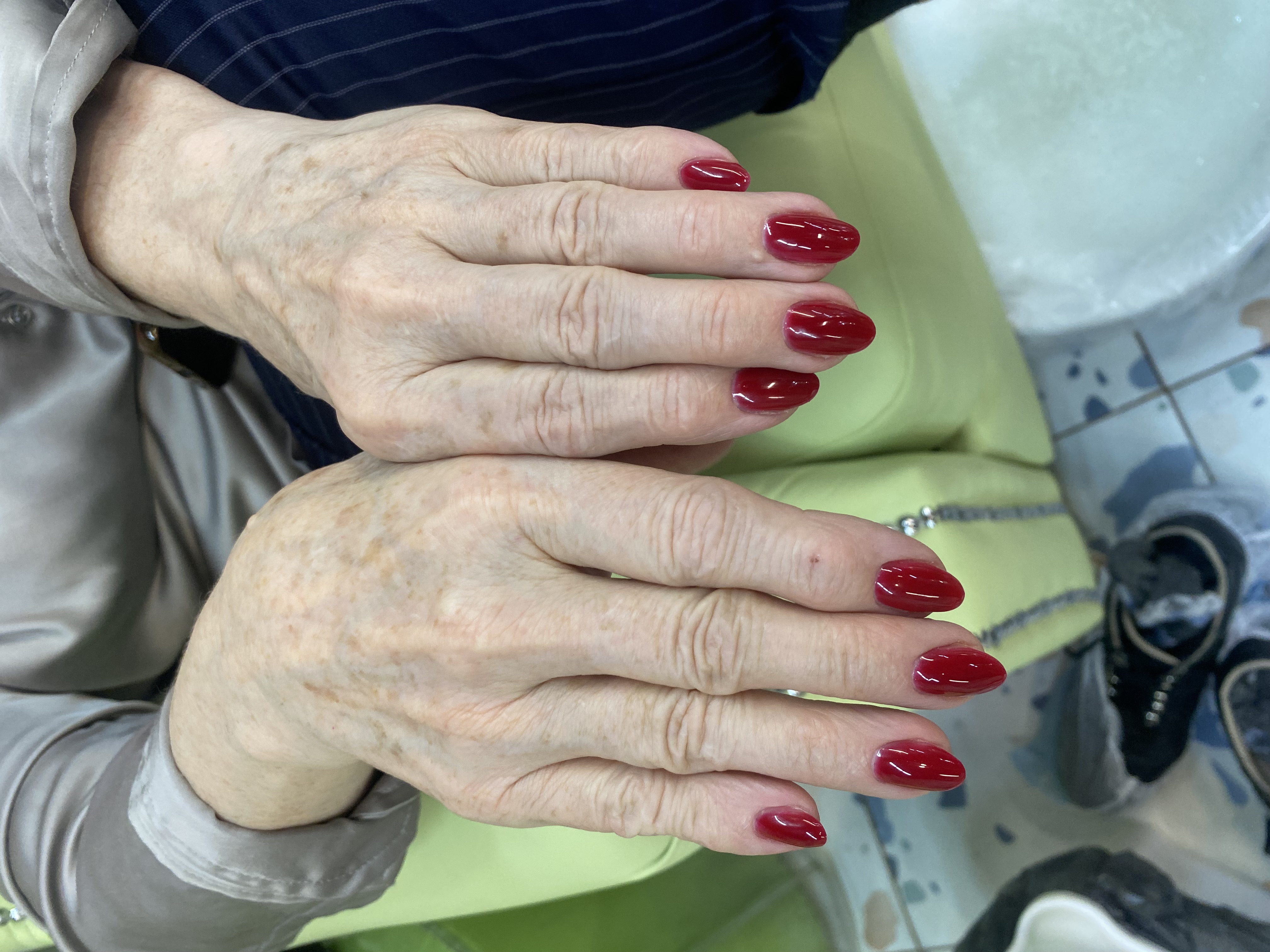 Маникюр, однотон, на каждый день, винный