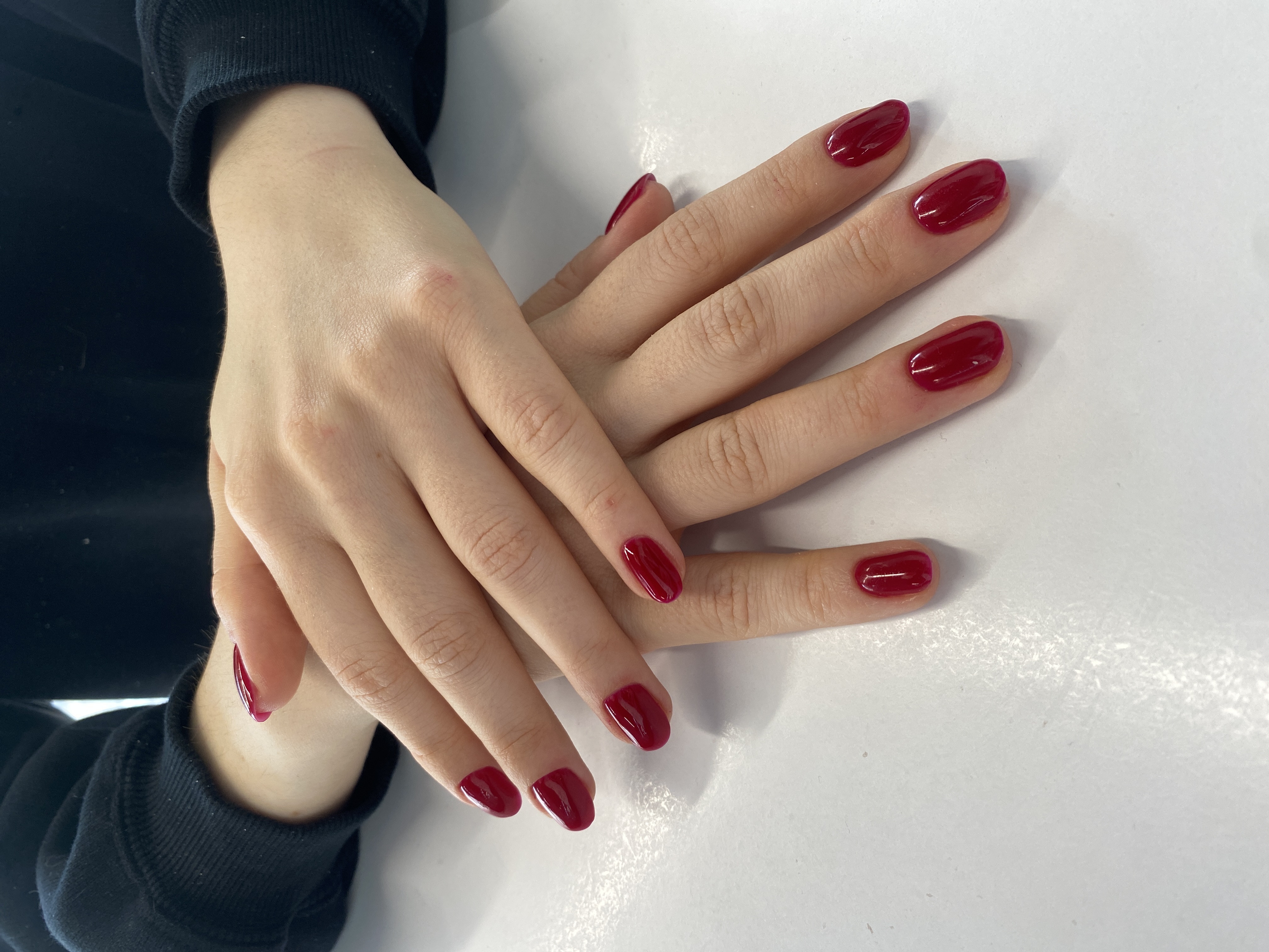 однотон, Маникюр, винный, на каждый день