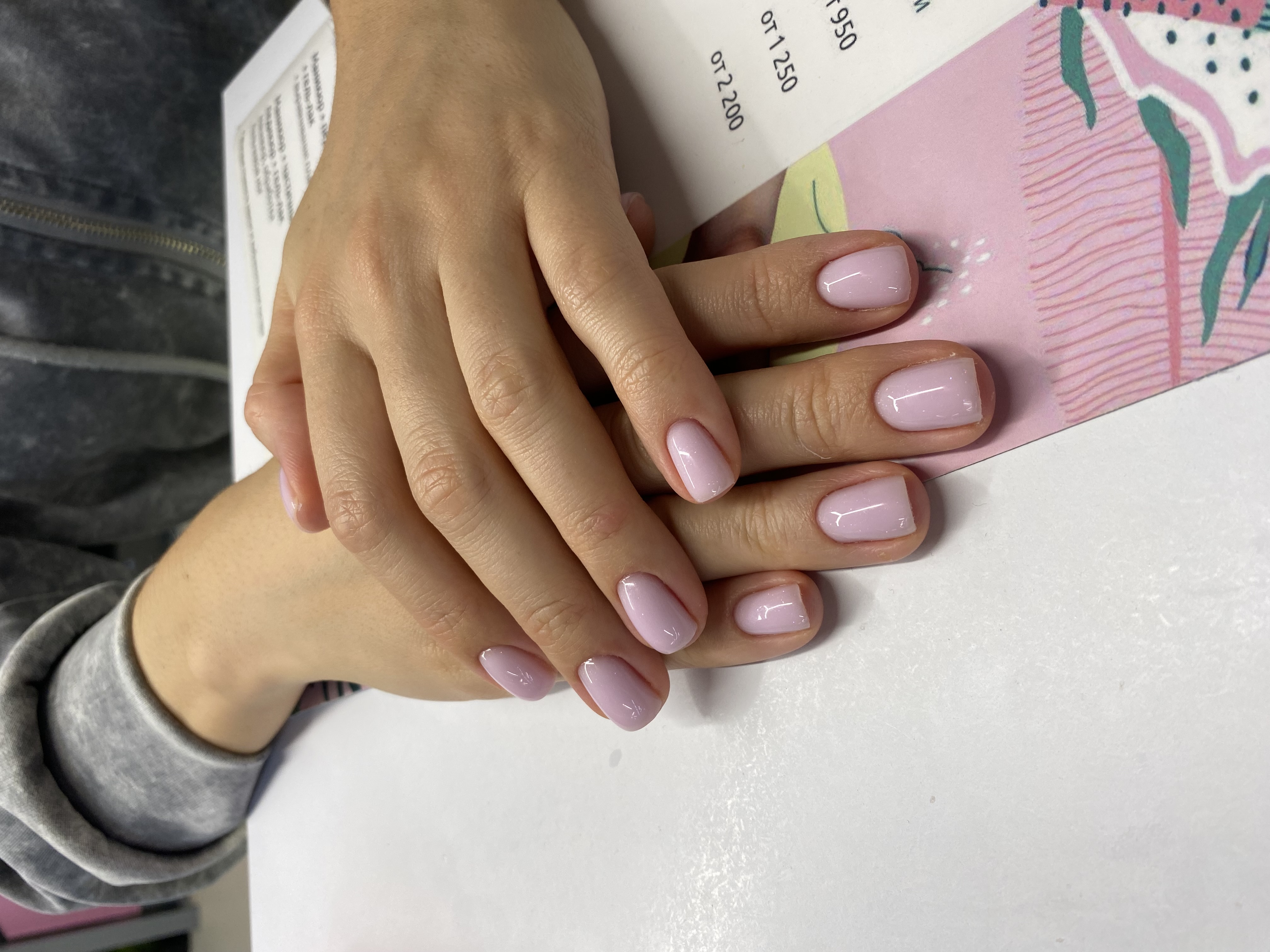 однотон, на каждый день, Маникюр, молочный, нюд