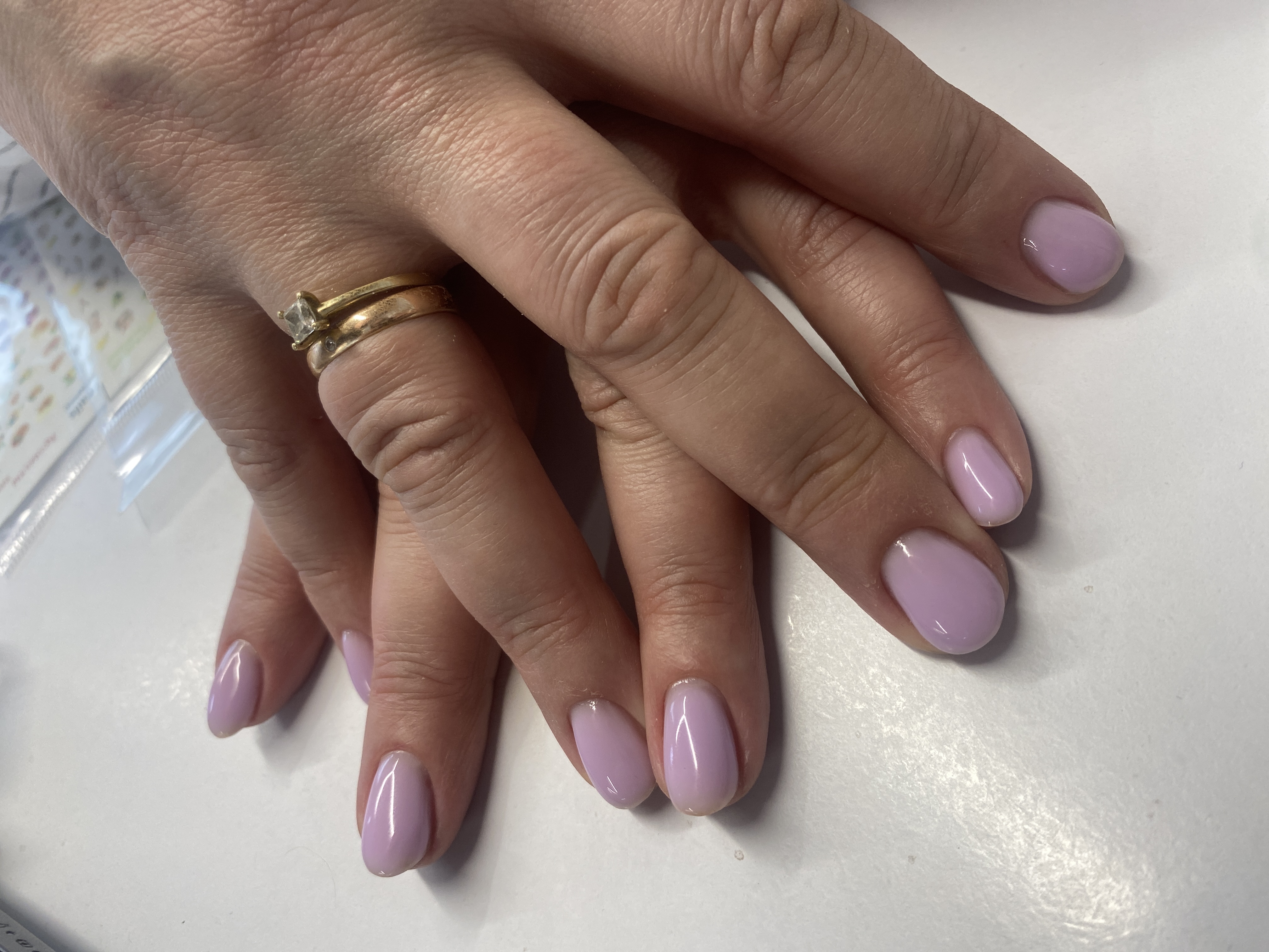 однотон, Маникюр, сиреневый, на каждый день