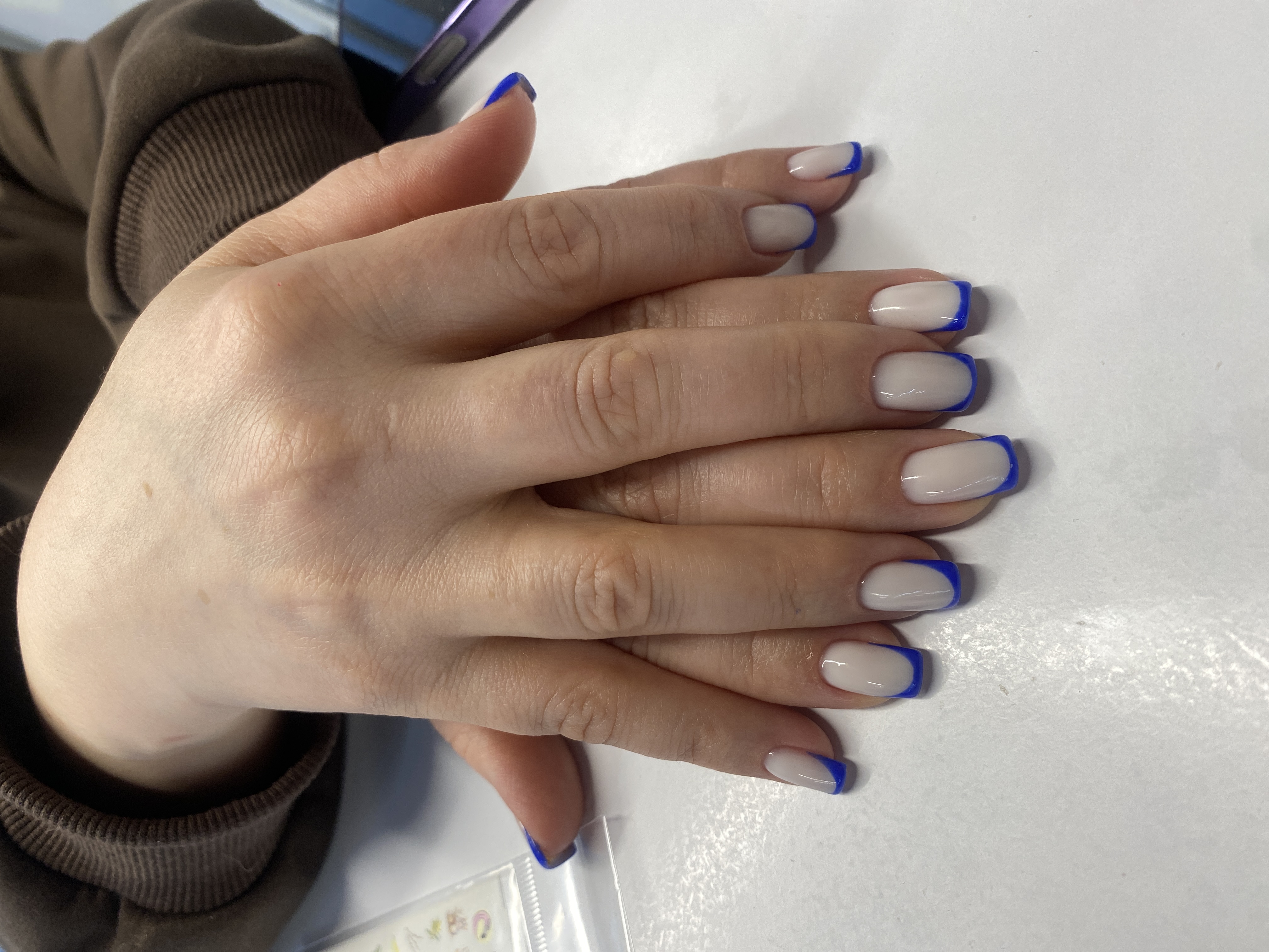 Маникюр, дизайн, френч, молочный, на каждый день