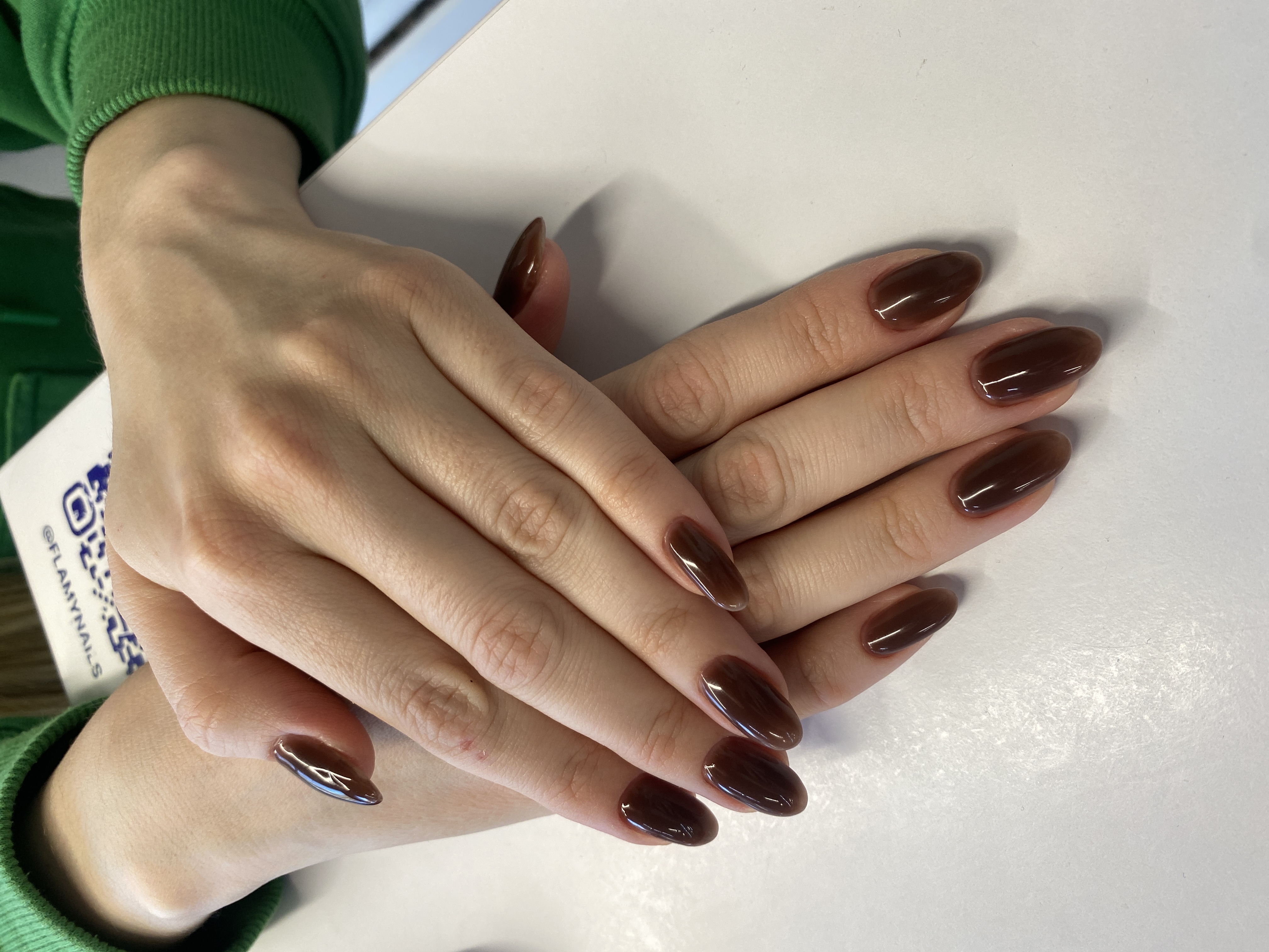 однотон, Маникюр, коричневый, на каждый день