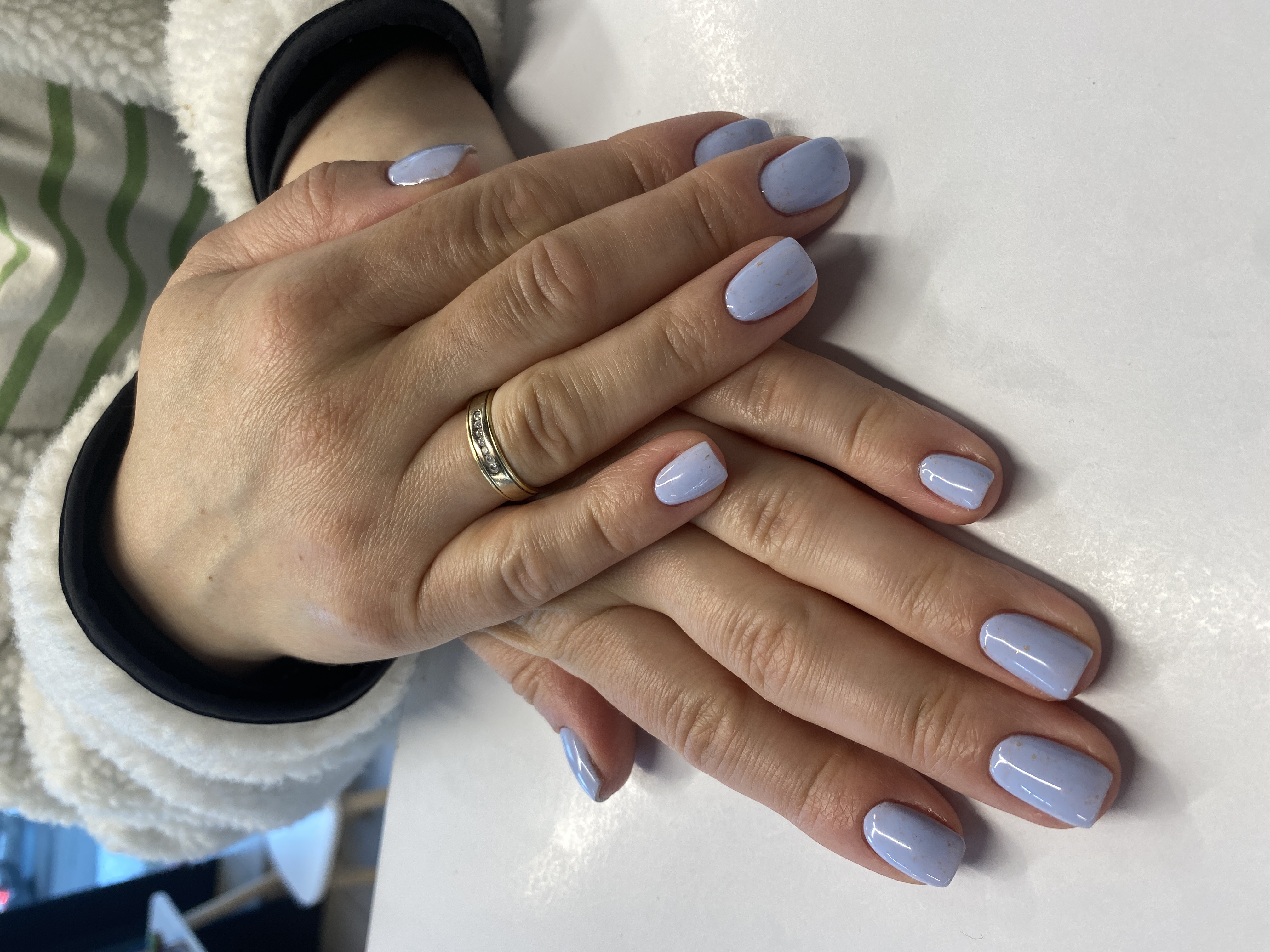 нюд, нежный, Маникюр, на каждый день, однотон, голубой