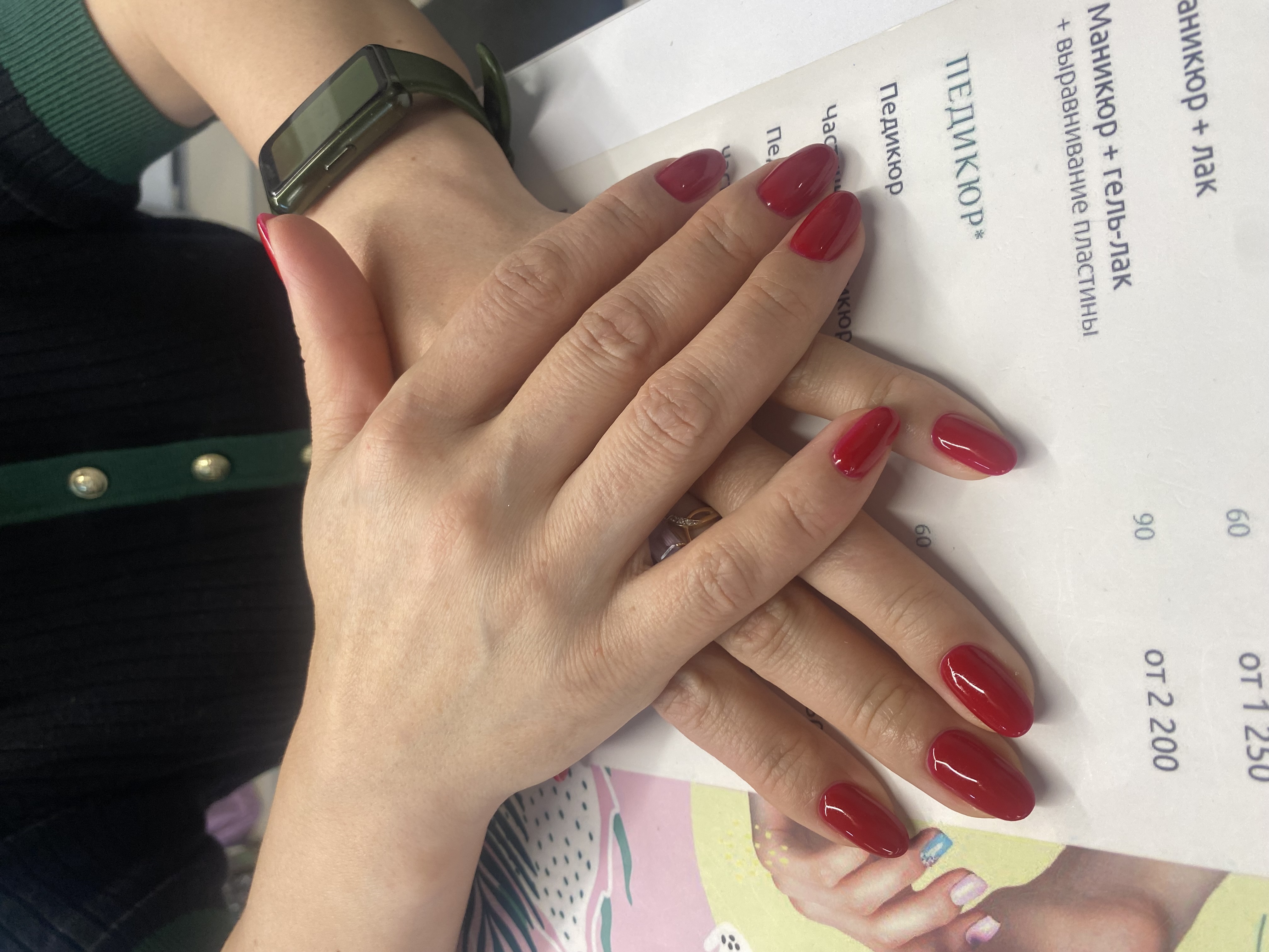 однотон, Маникюр, бордовый, на каждый день