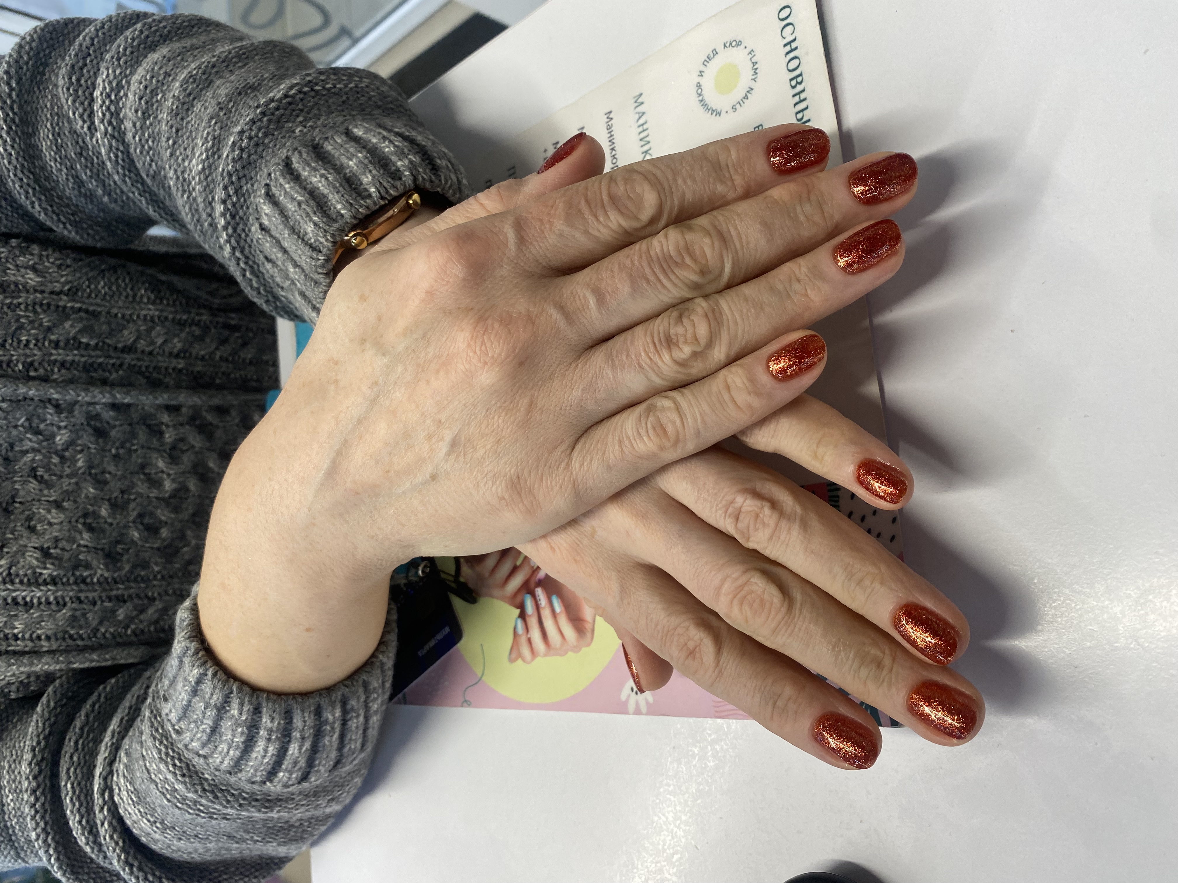 лак с блестками, Маникюр, однотон, красный, на каждый день