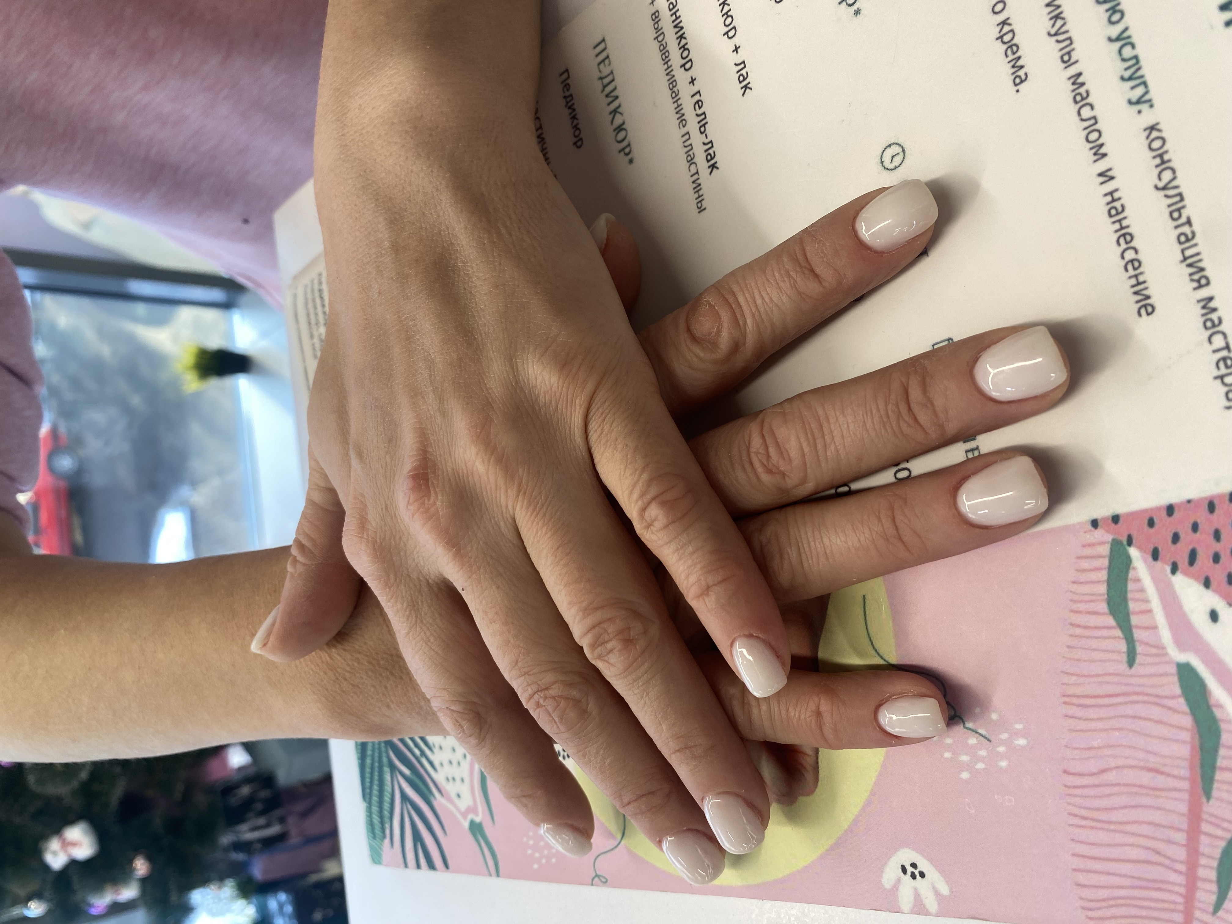 Маникюр, однотон, на каждый день, белый