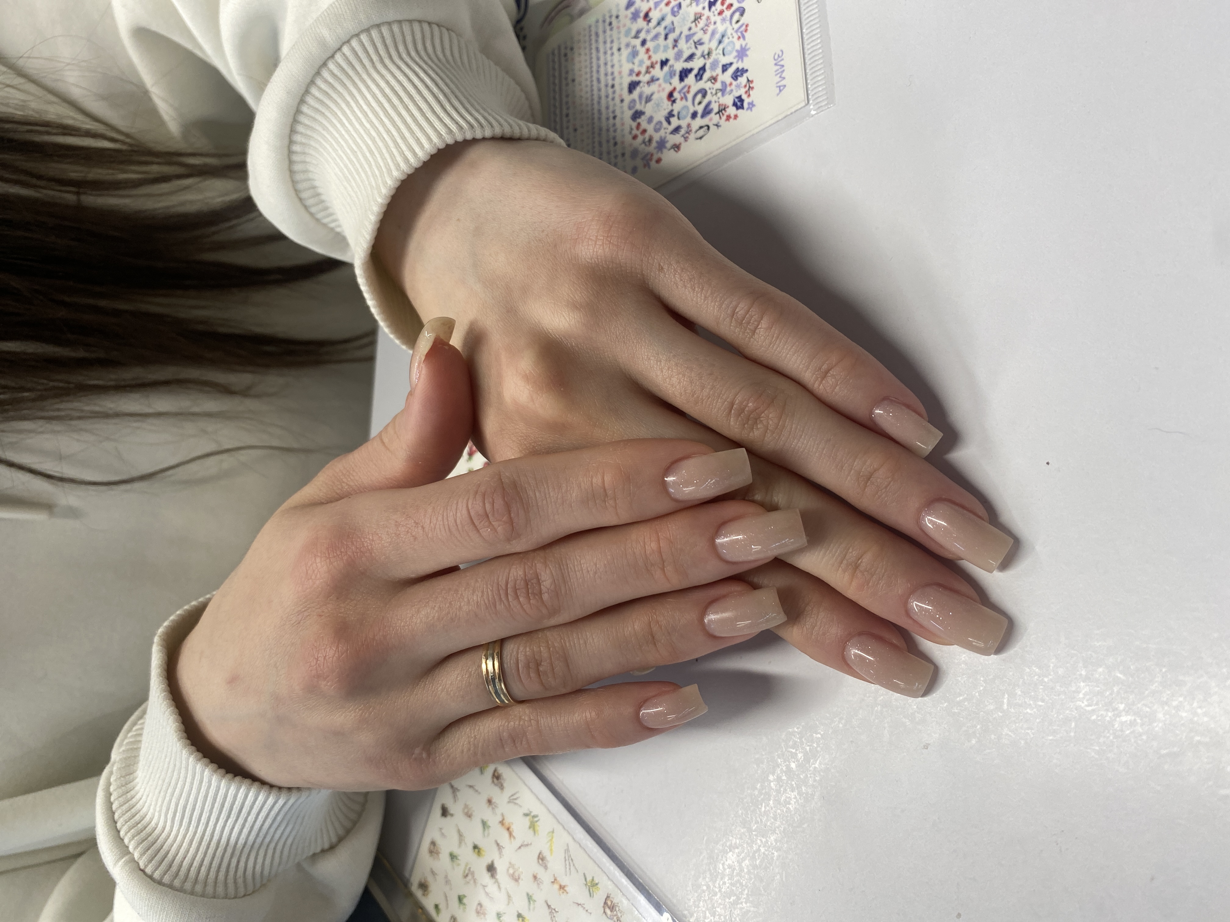 нюд, однотон, нежный, Маникюр, натуральный, на каждый день