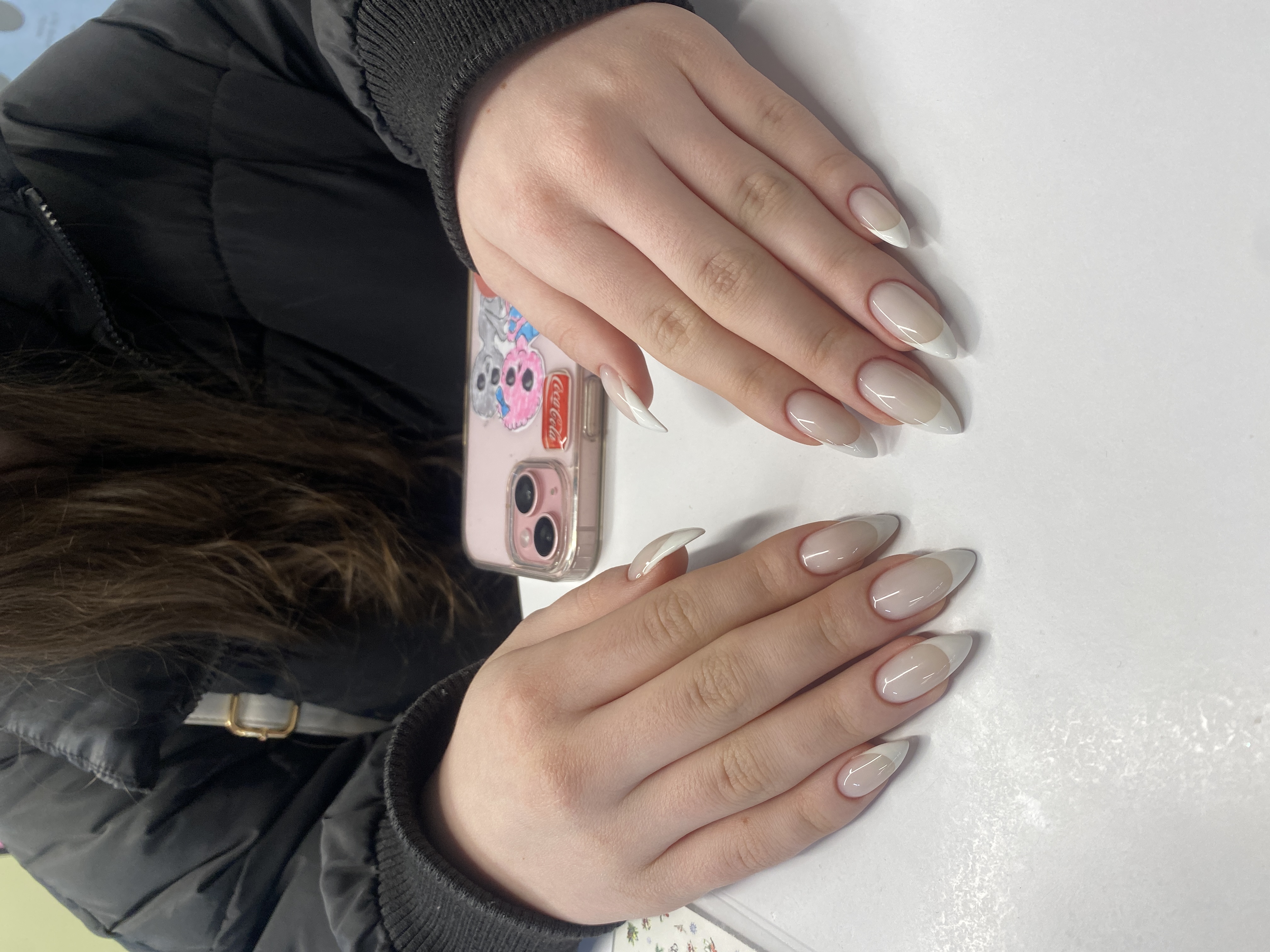 Маникюр, молочный, френч классический, нюд, дизайн, нежный, на каждый день