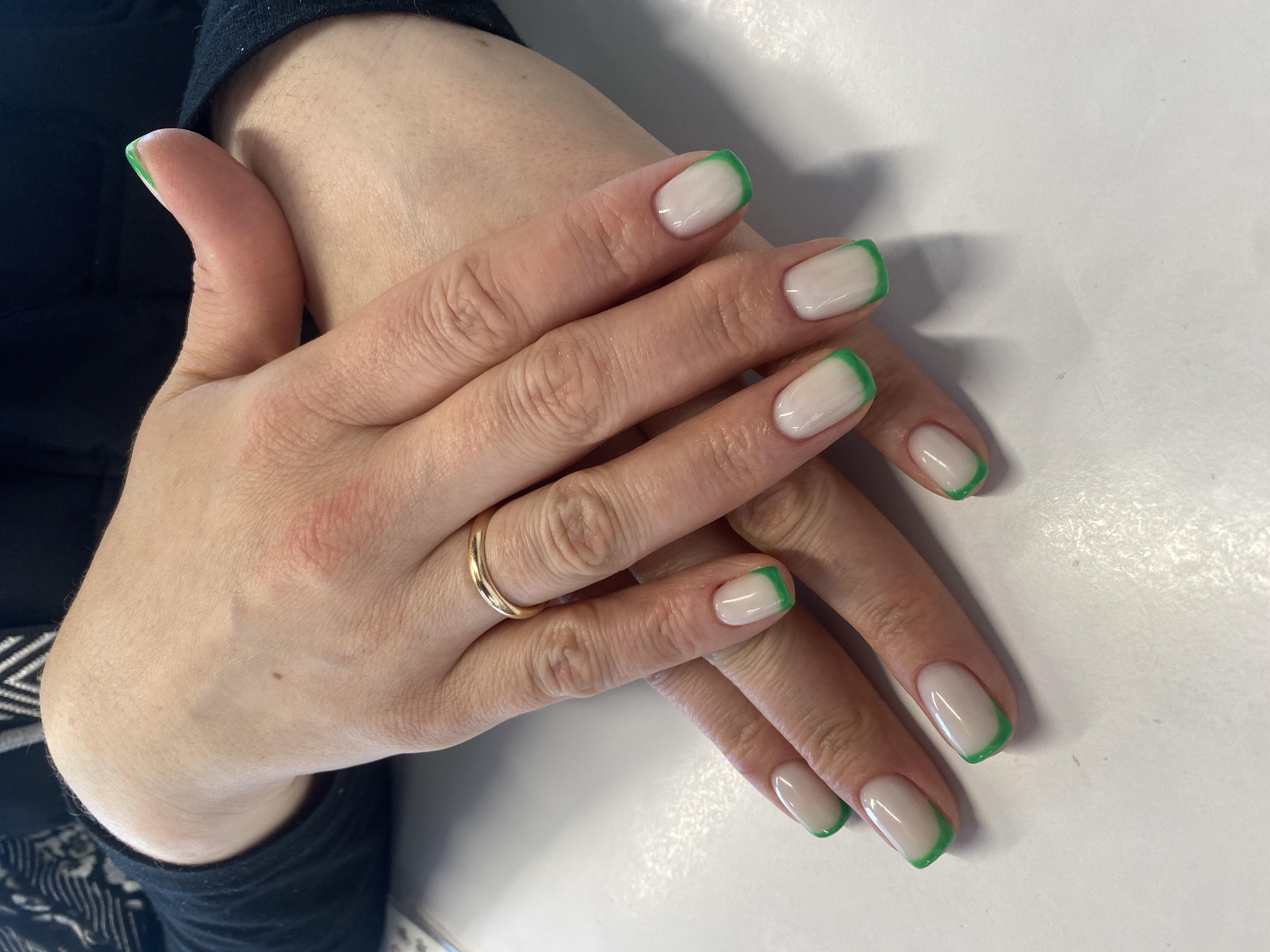 на каждый день, френч, дизайн, Маникюр, молочный, нюд