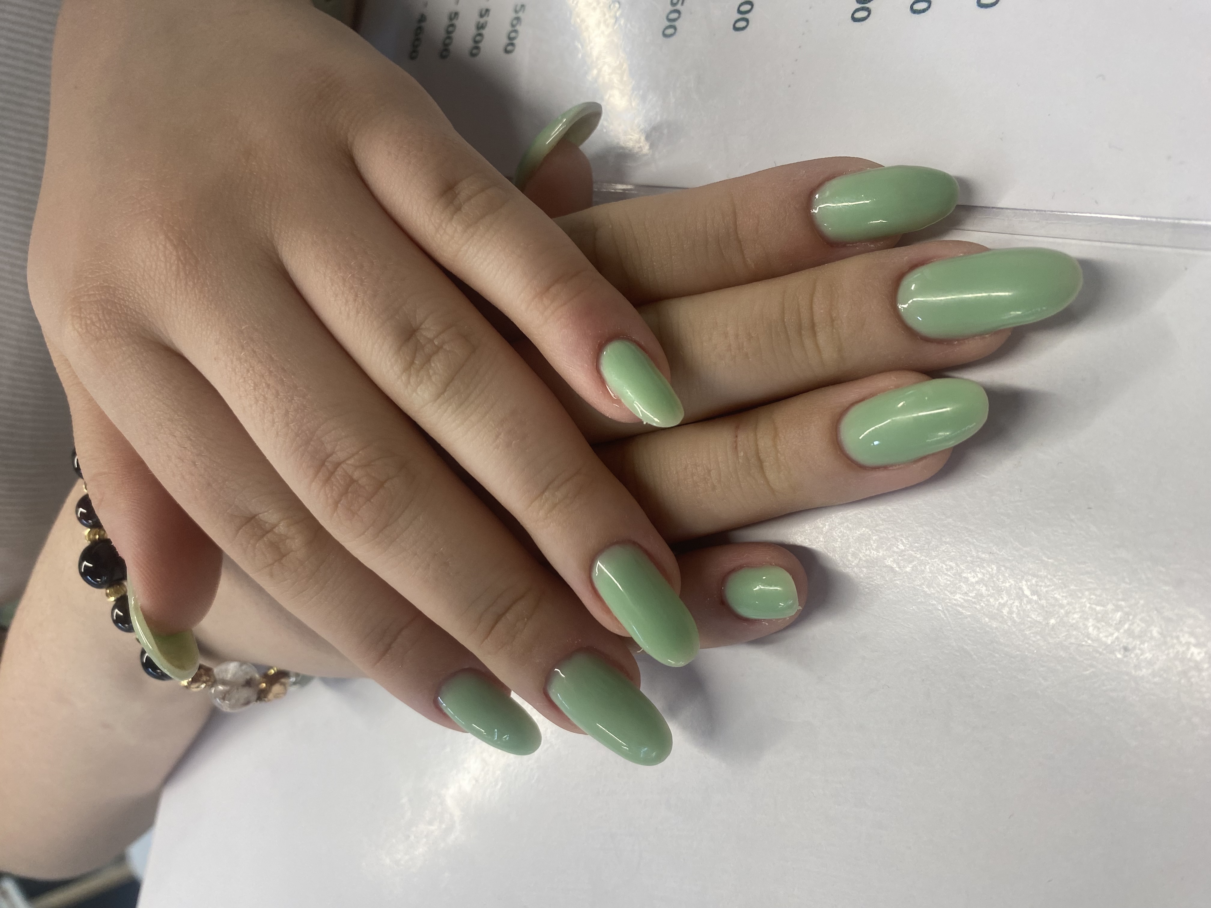 Маникюр, на каждый день, однотон, нюд, мята, нежный