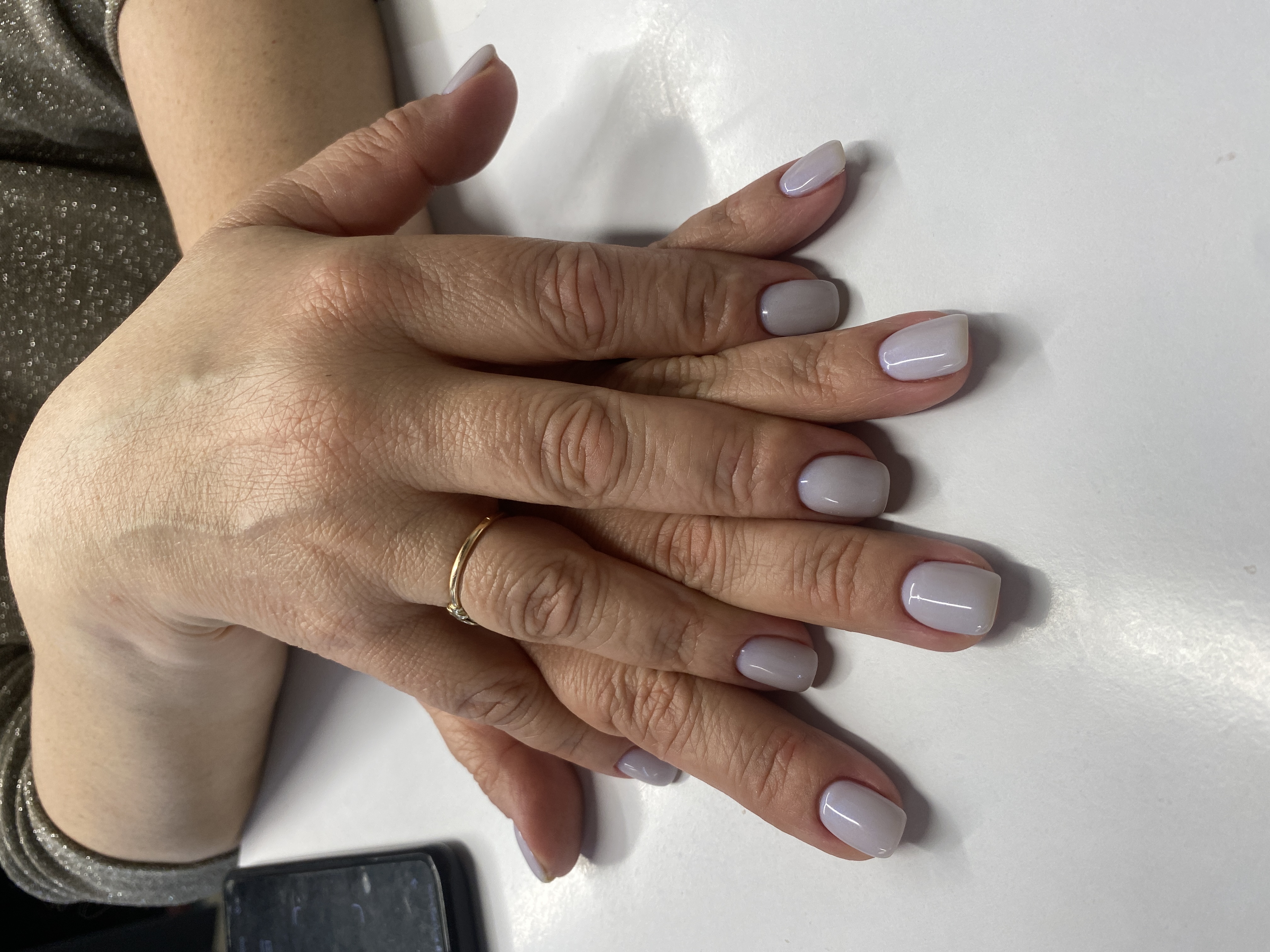 Маникюр, однотон, на каждый день, нюд, белый