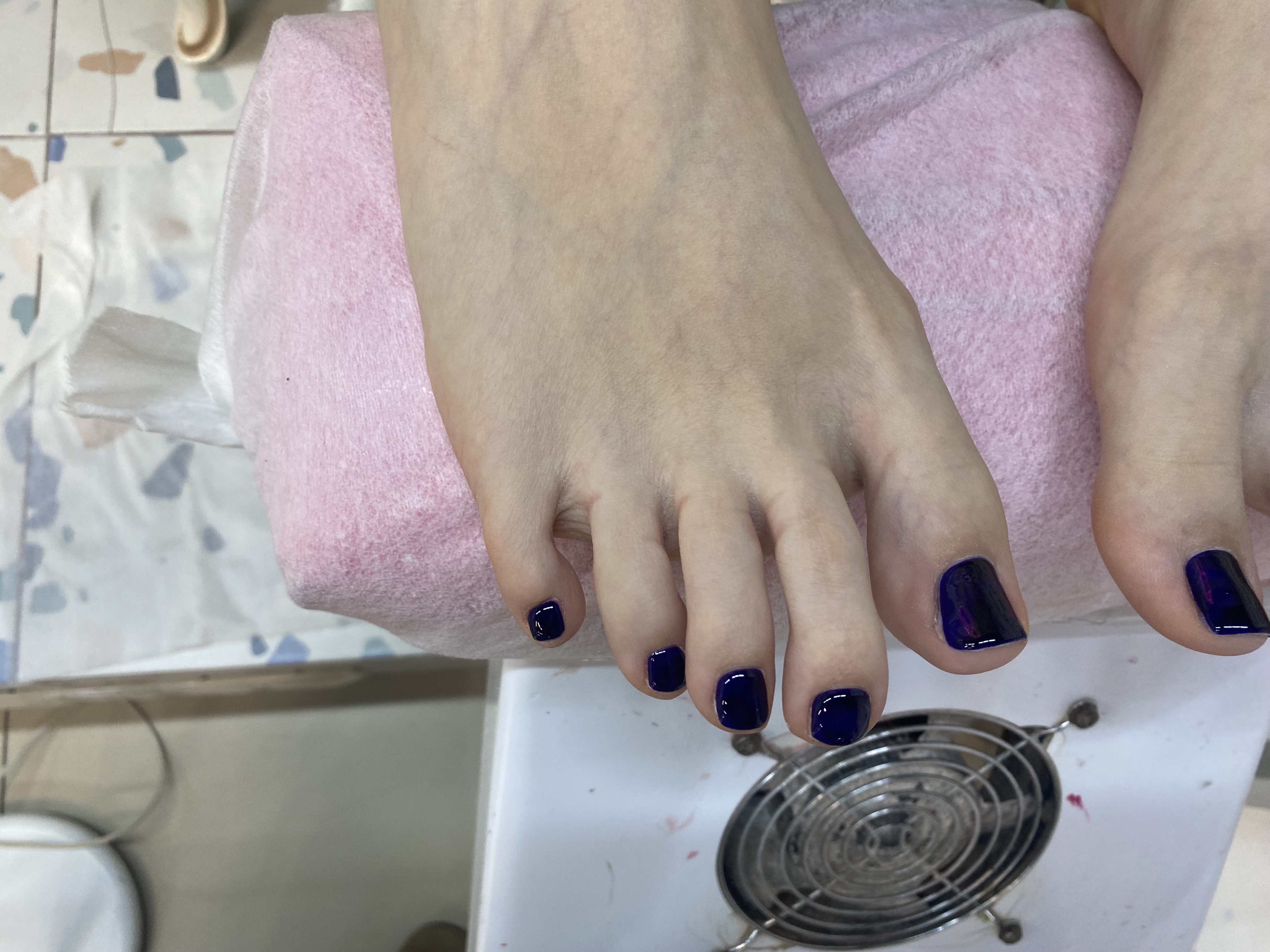 Педикюр, на каждый день, темносиний, однотон