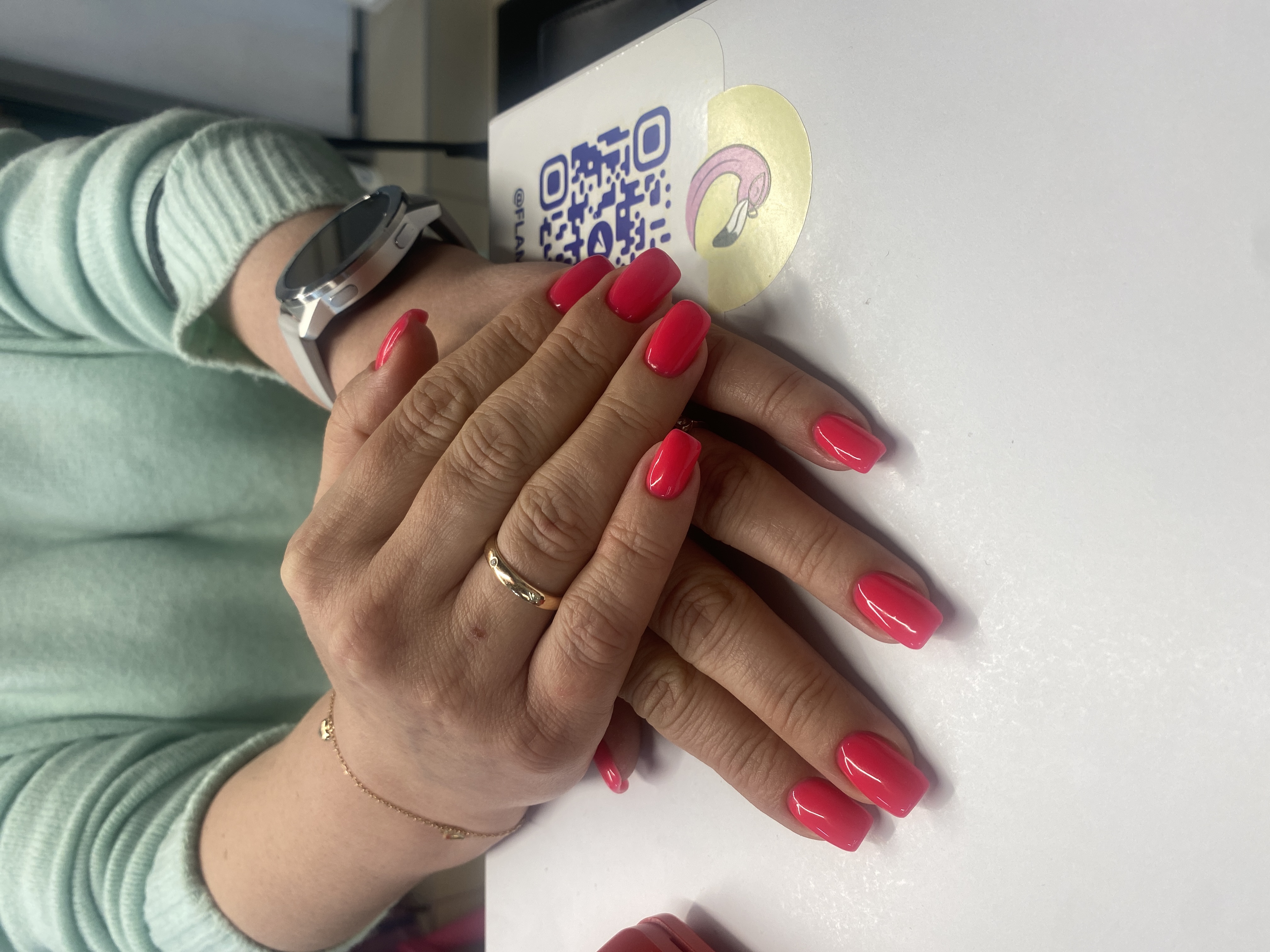 однотон, Маникюр, на каждый день, фуксия