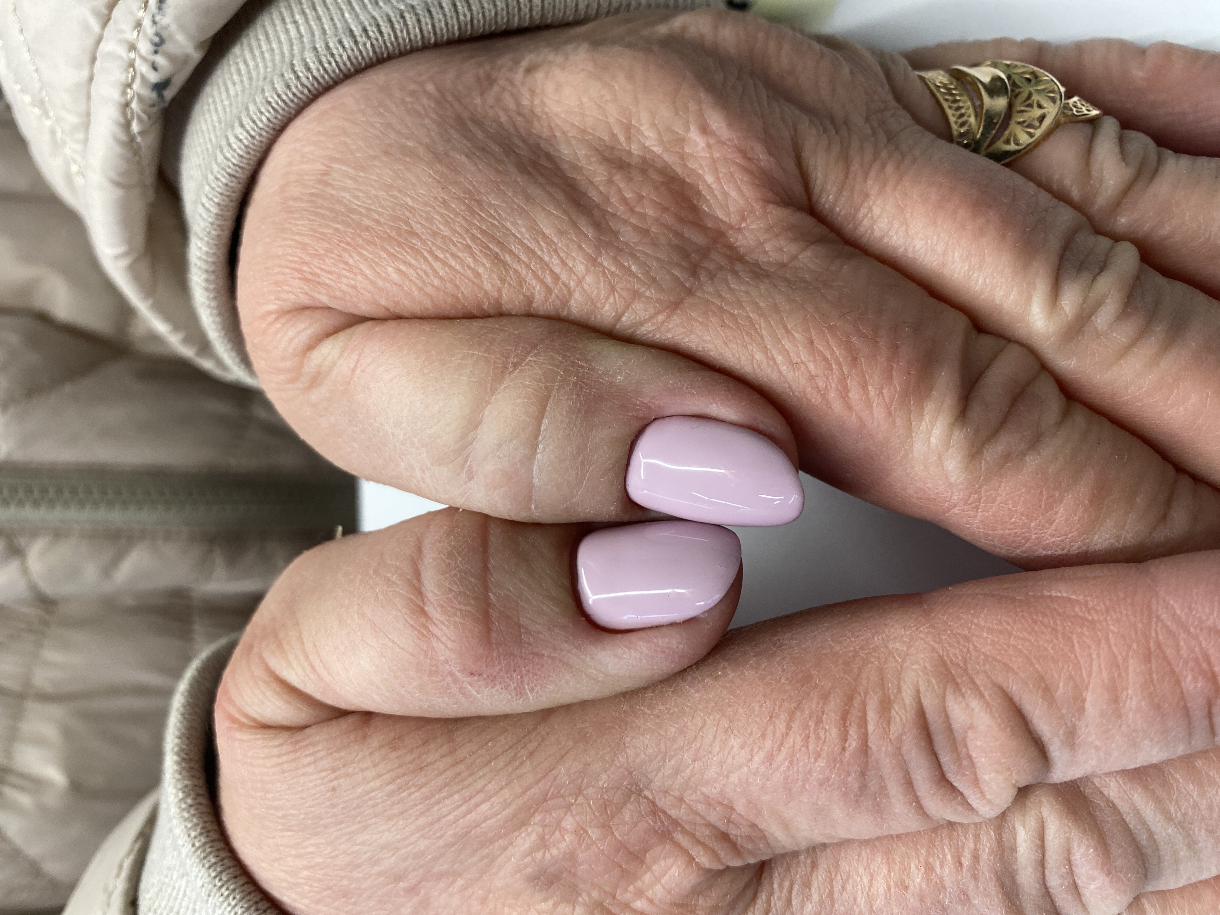 молочный, однотон, на каждый день, Маникюр, нюд