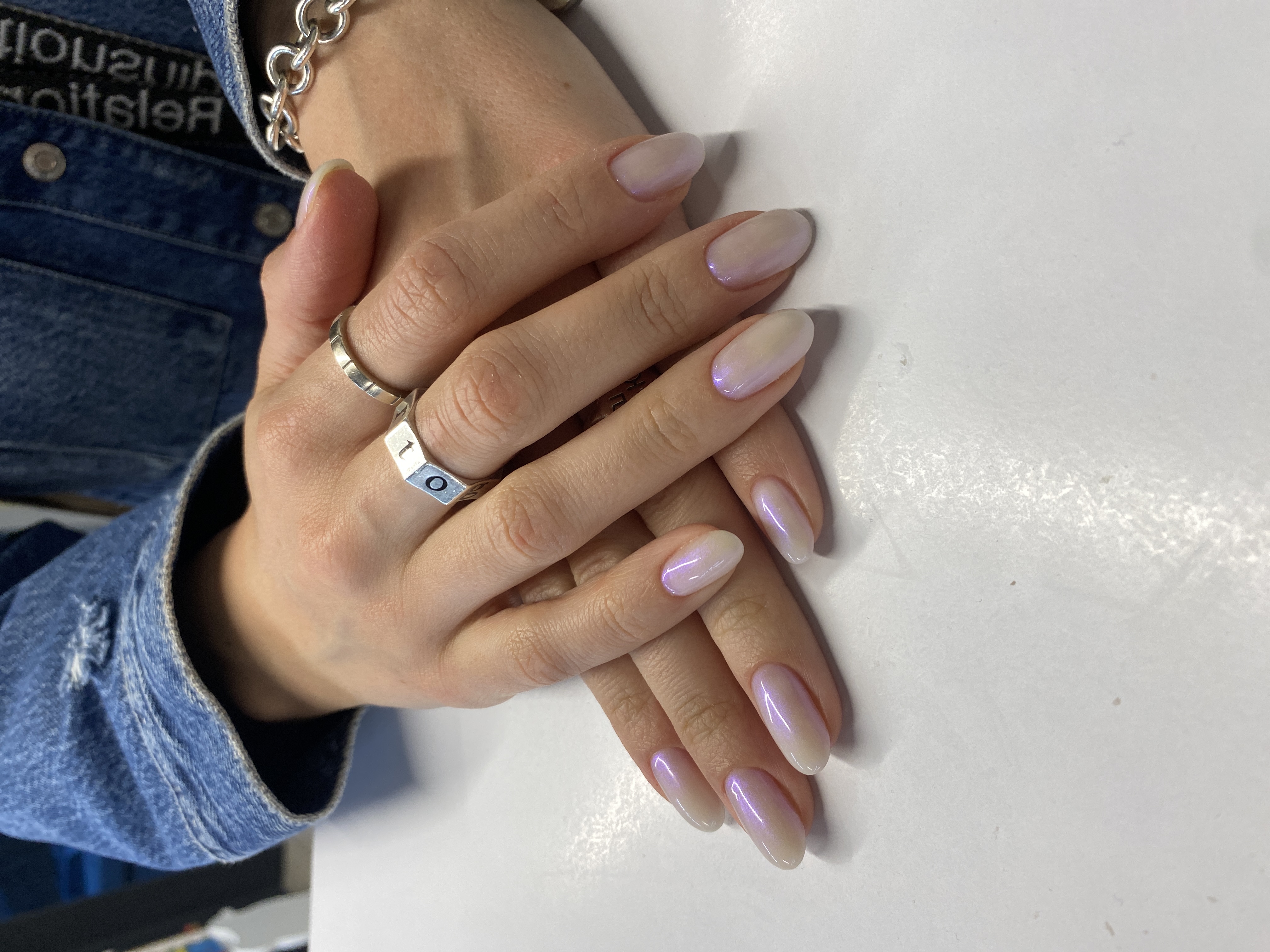 однотон, перламутр, лак с блестками, Маникюр, нежный, на каждый день