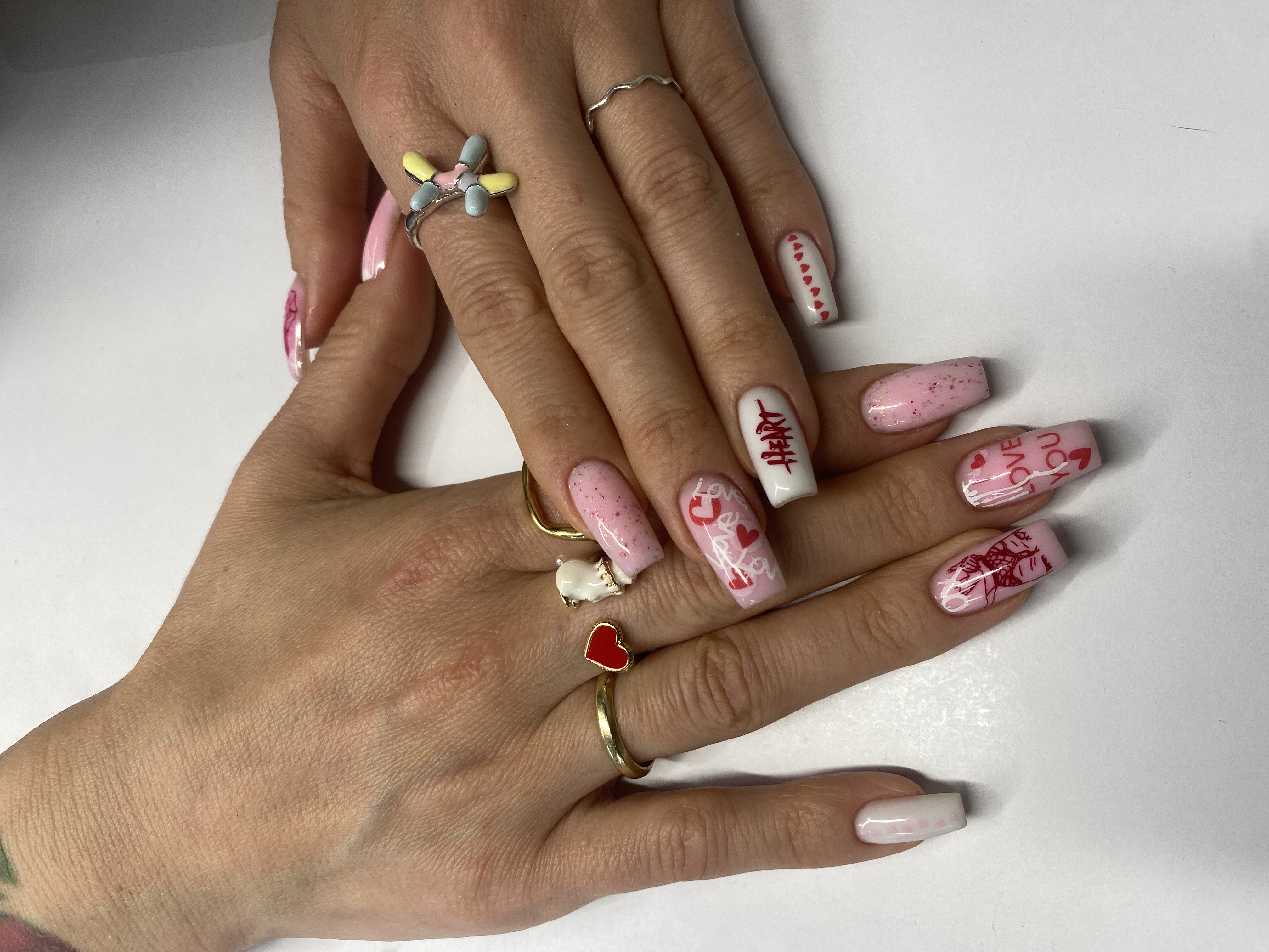 Маникюр, дизайн, наклейка, разные цвета, Стемпинг, абстракция, оригинальный