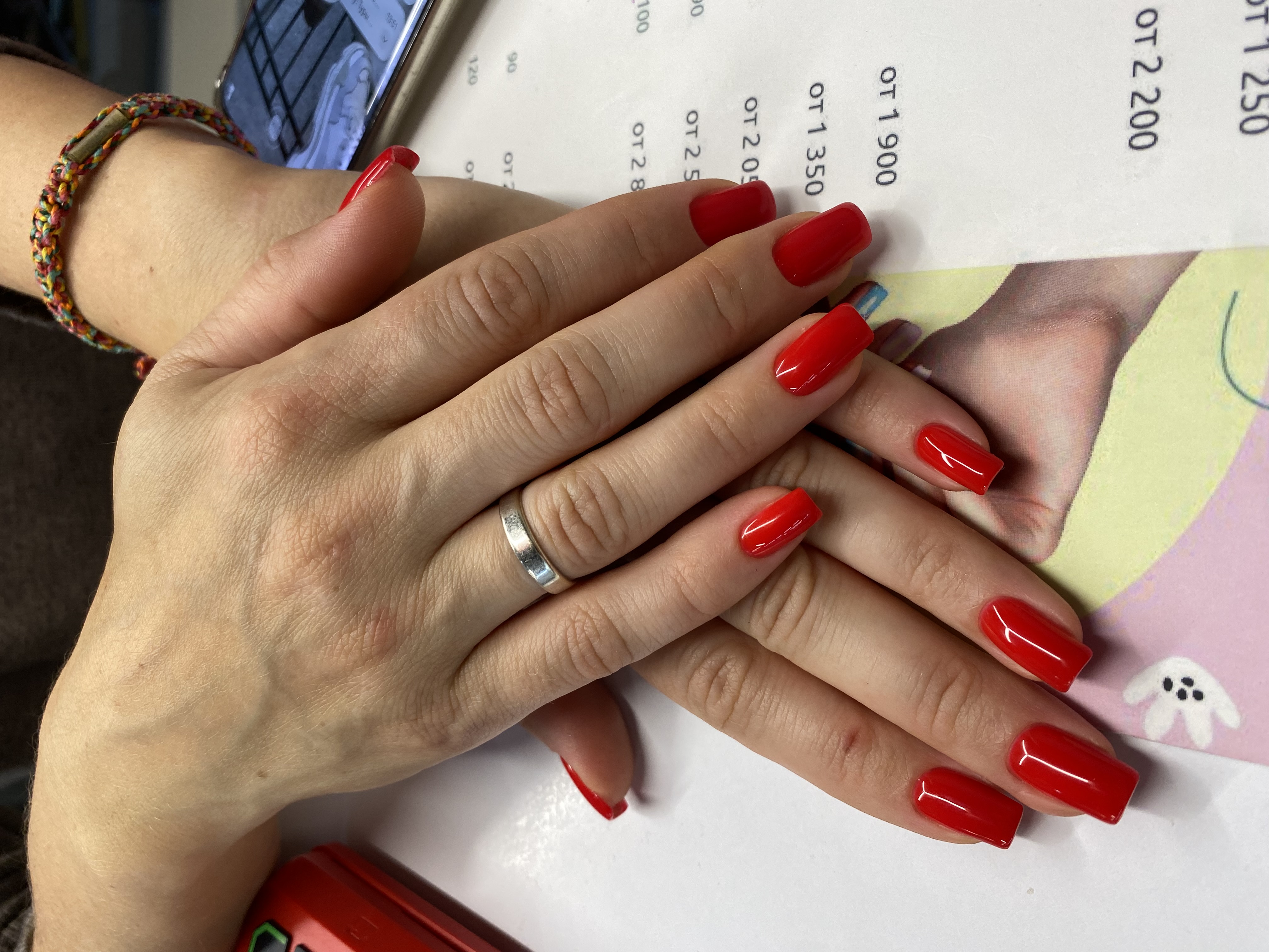 однотон, на каждый день, оранжевый, Маникюр