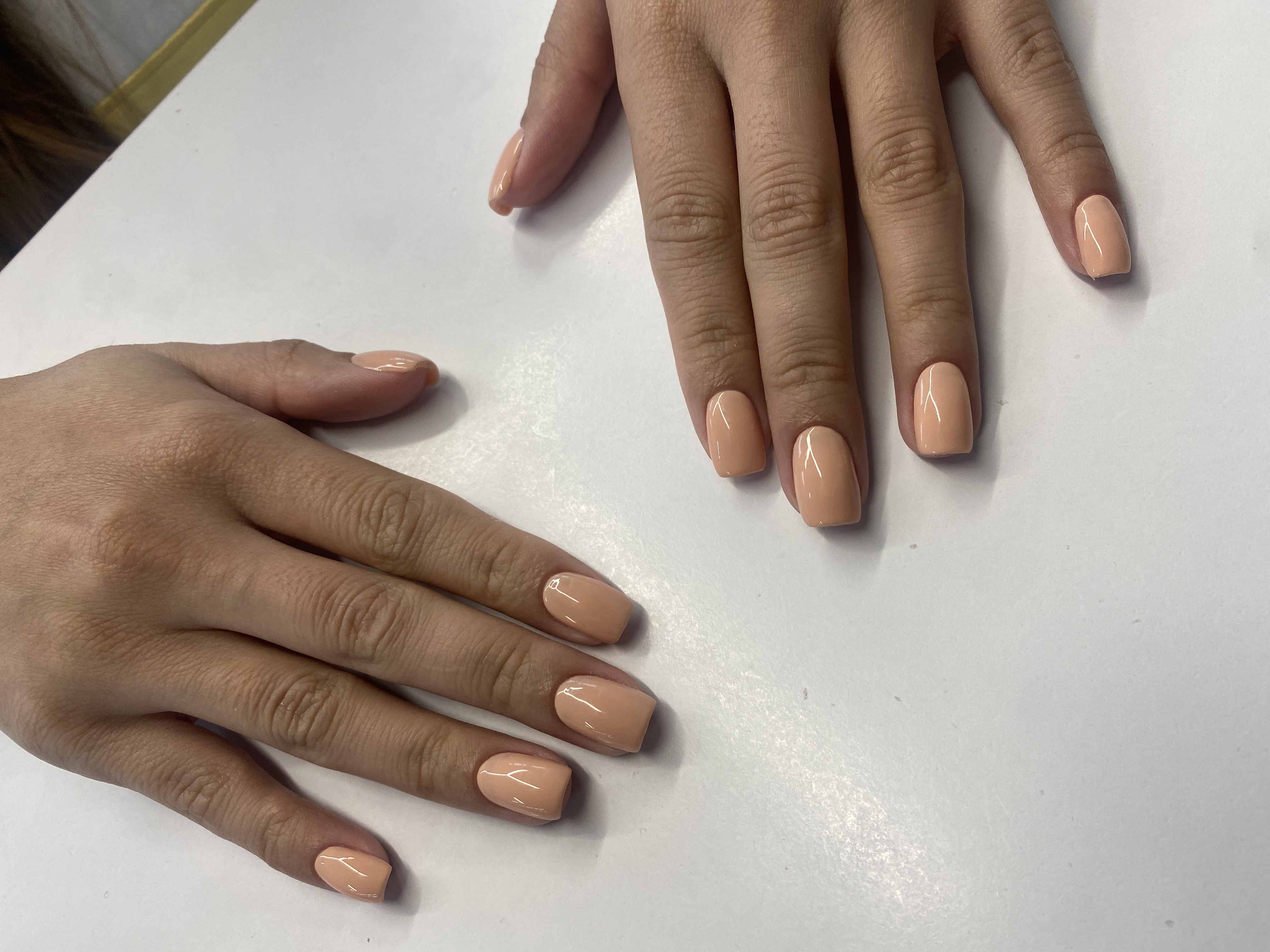 нюд, Маникюр, однотон, бежевый, на каждый день