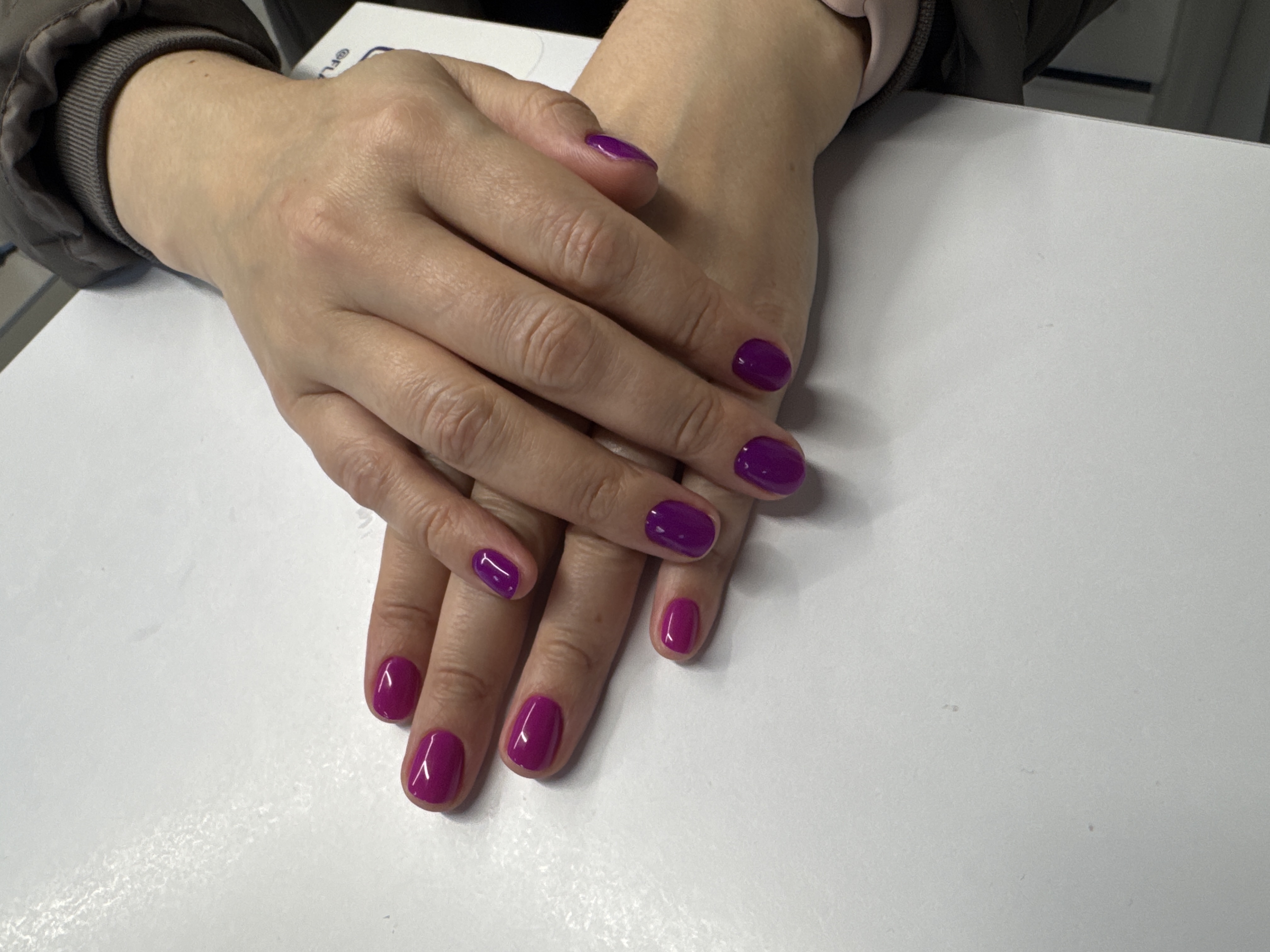 комбинированный, Маникюр, фиолетовый, на каждый день