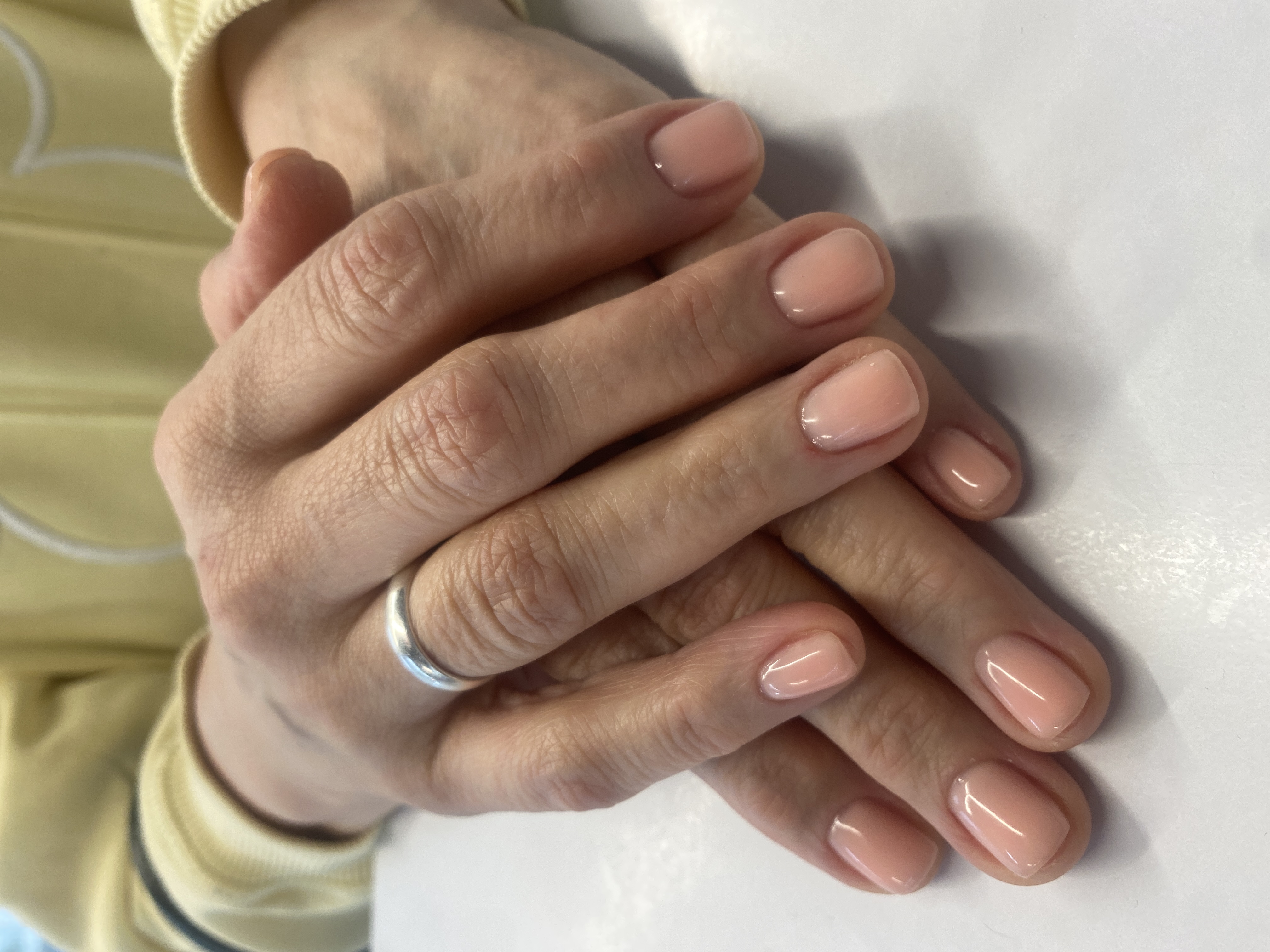натуральный, Маникюр, нюд, однотон, на каждый день
