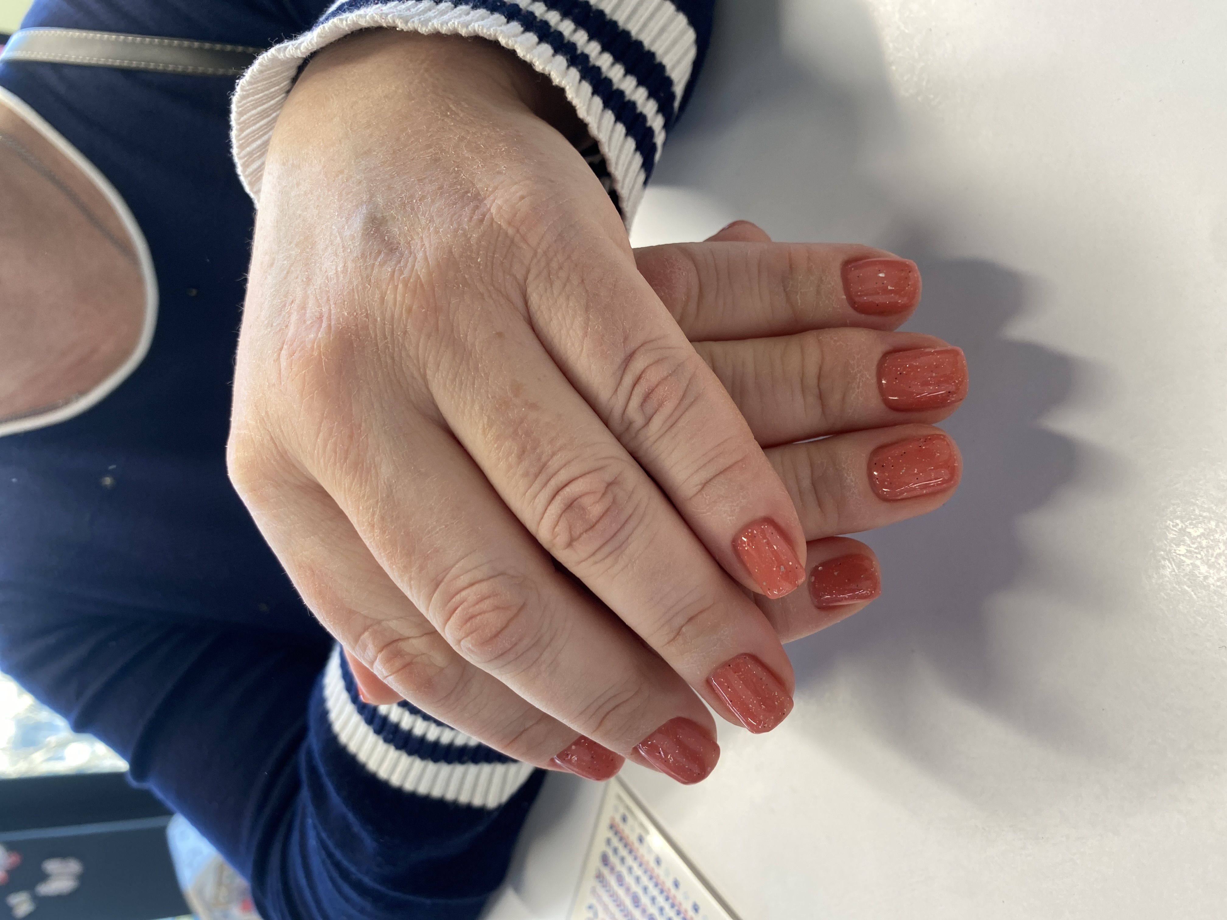 лак с блестками, однотон, Маникюр, на каждый день, коричневый