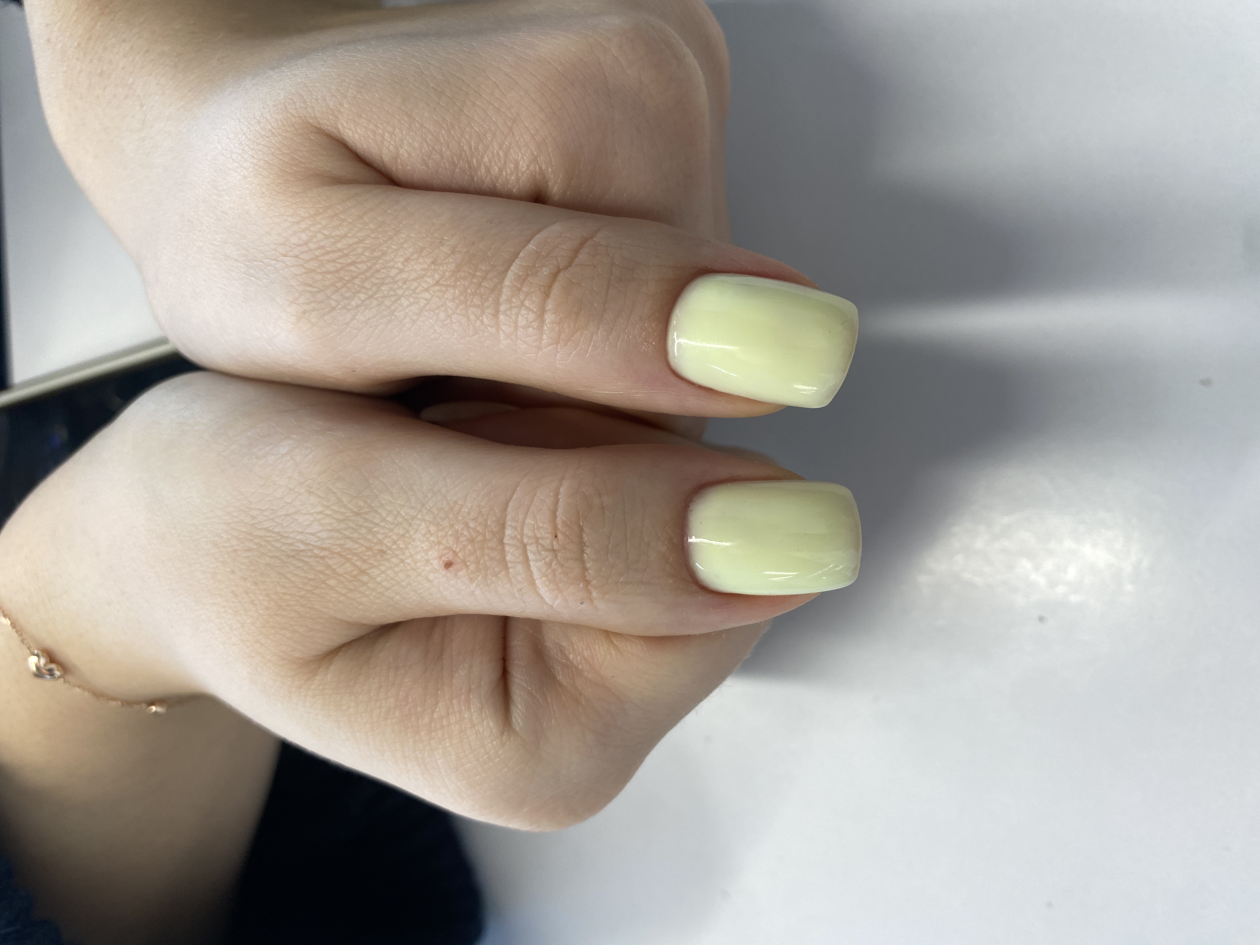 Маникюр, нюд, однотон, слоновая кость, на каждый день